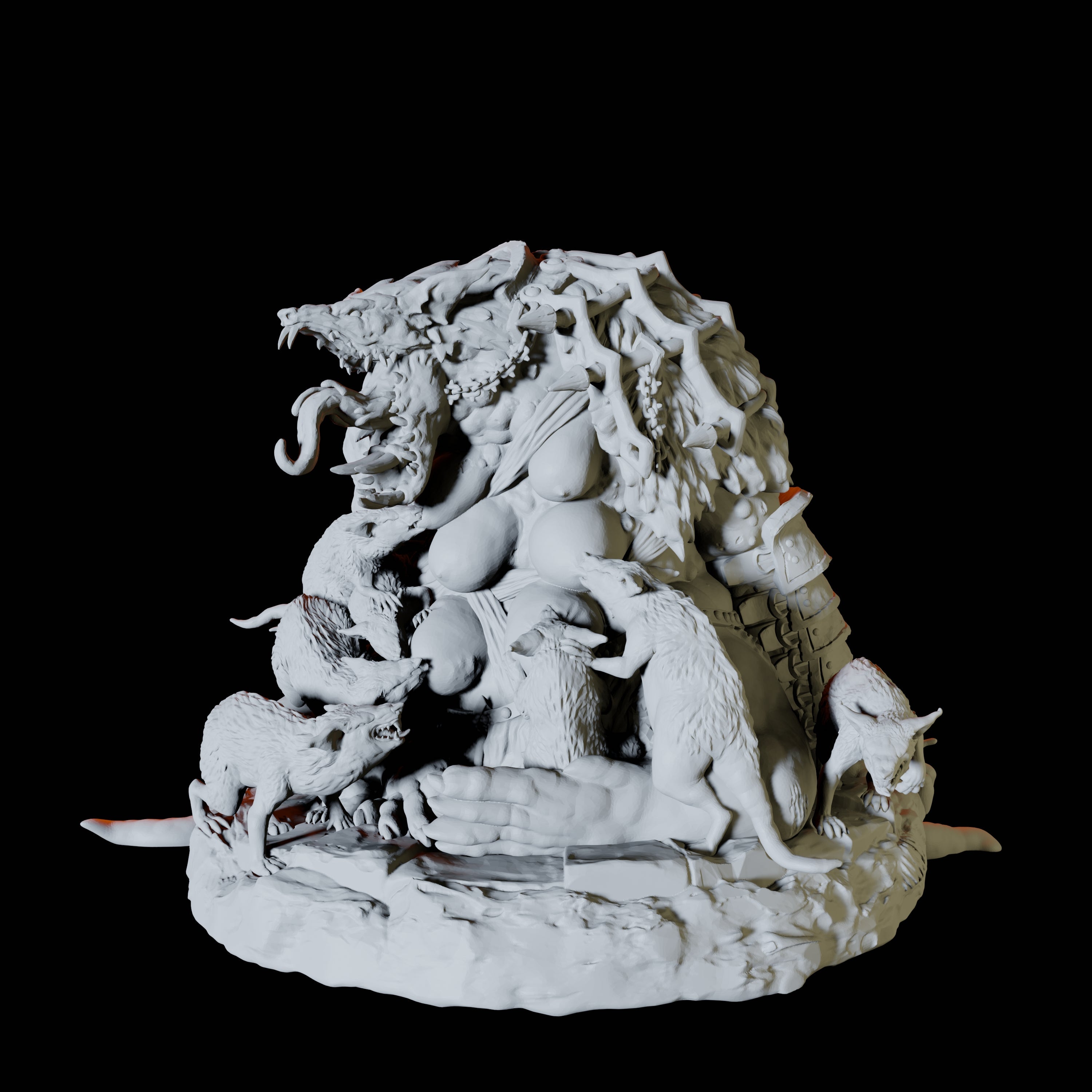 Ratfolk Broad Mother Miniature for Dungeons and Dragons, Pathfinder or other TTRPGs