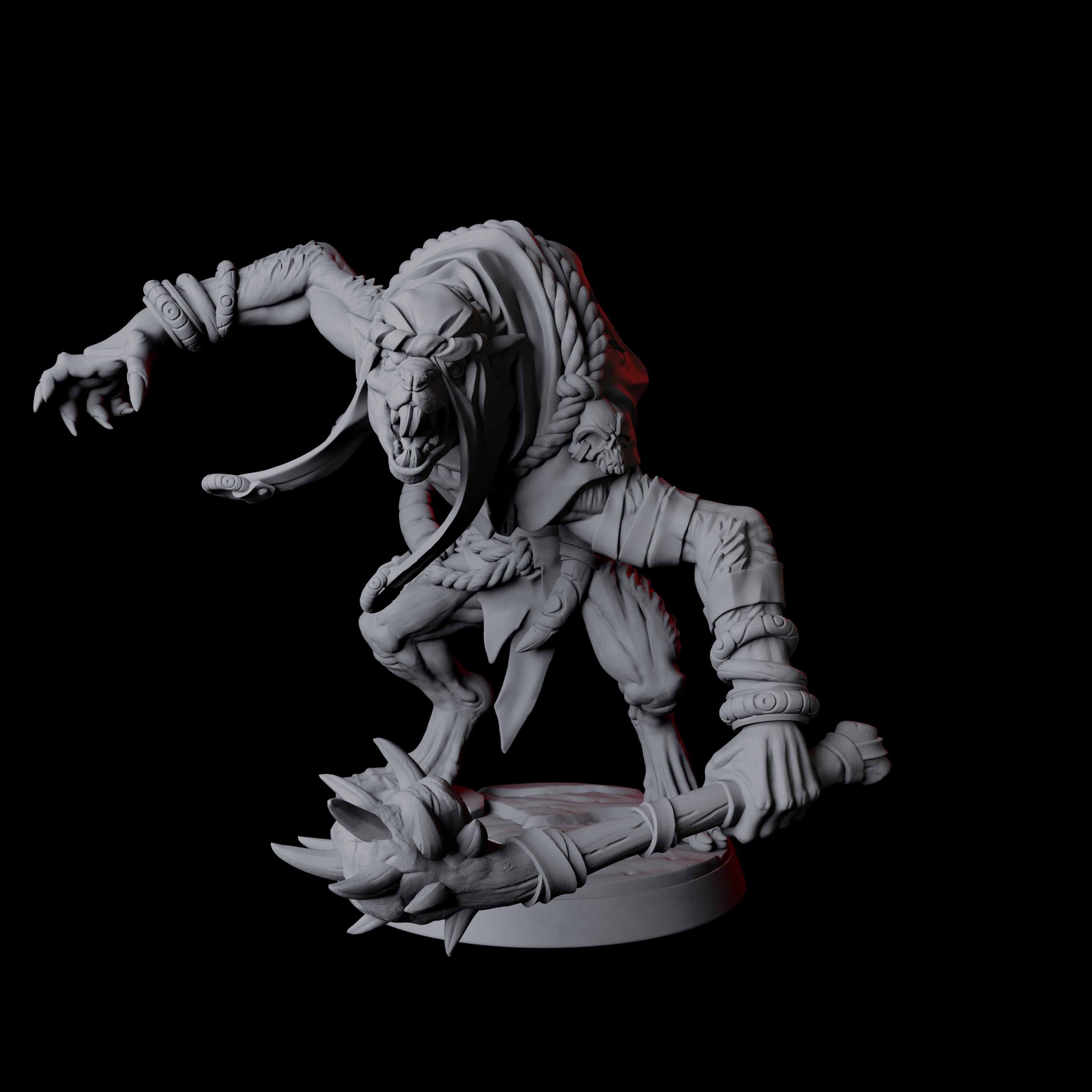Ratfolk Brute A Miniature for Dungeons and Dragons, Pathfinder or other TTRPGs