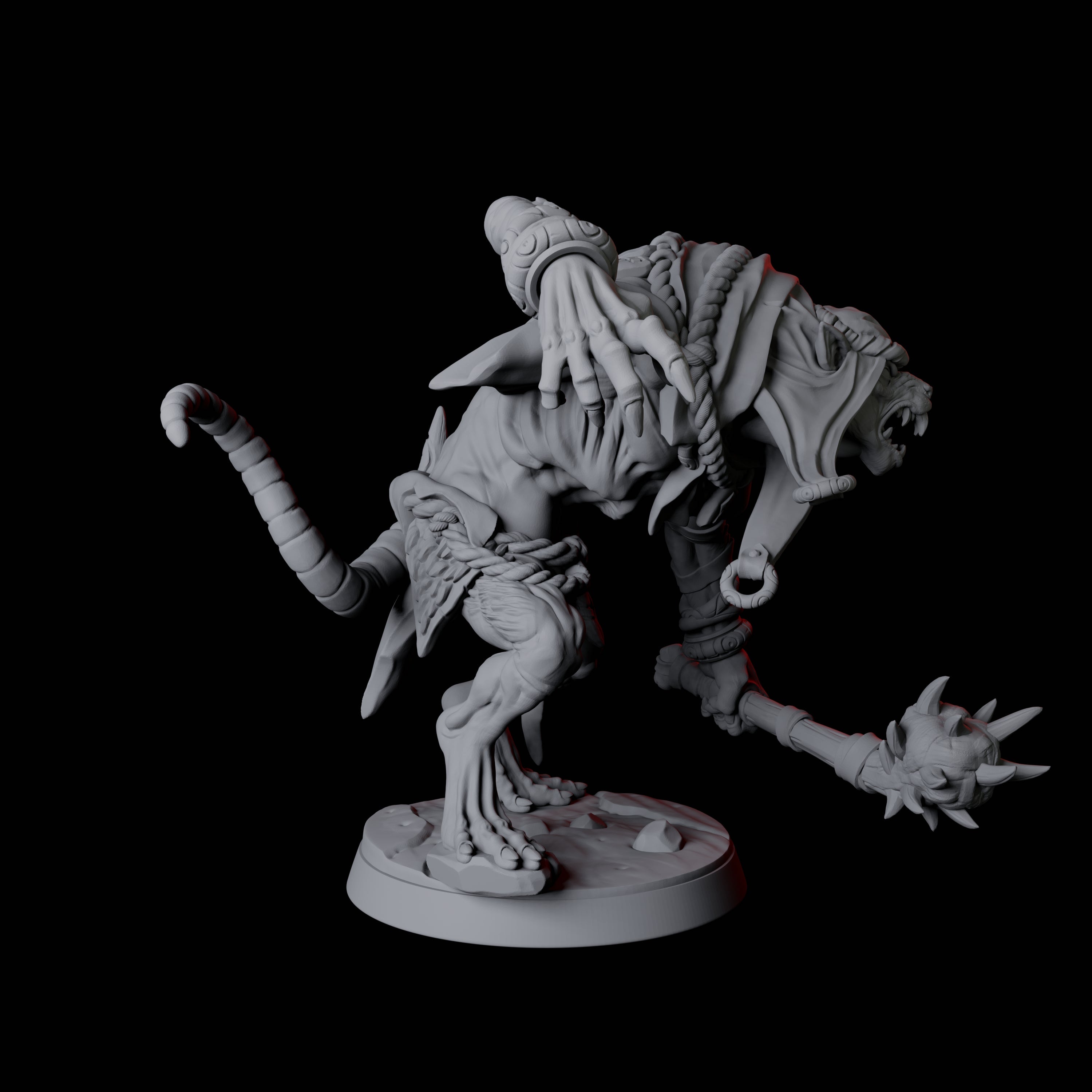 Ratfolk Brute A Miniature for Dungeons and Dragons, Pathfinder or other TTRPGs