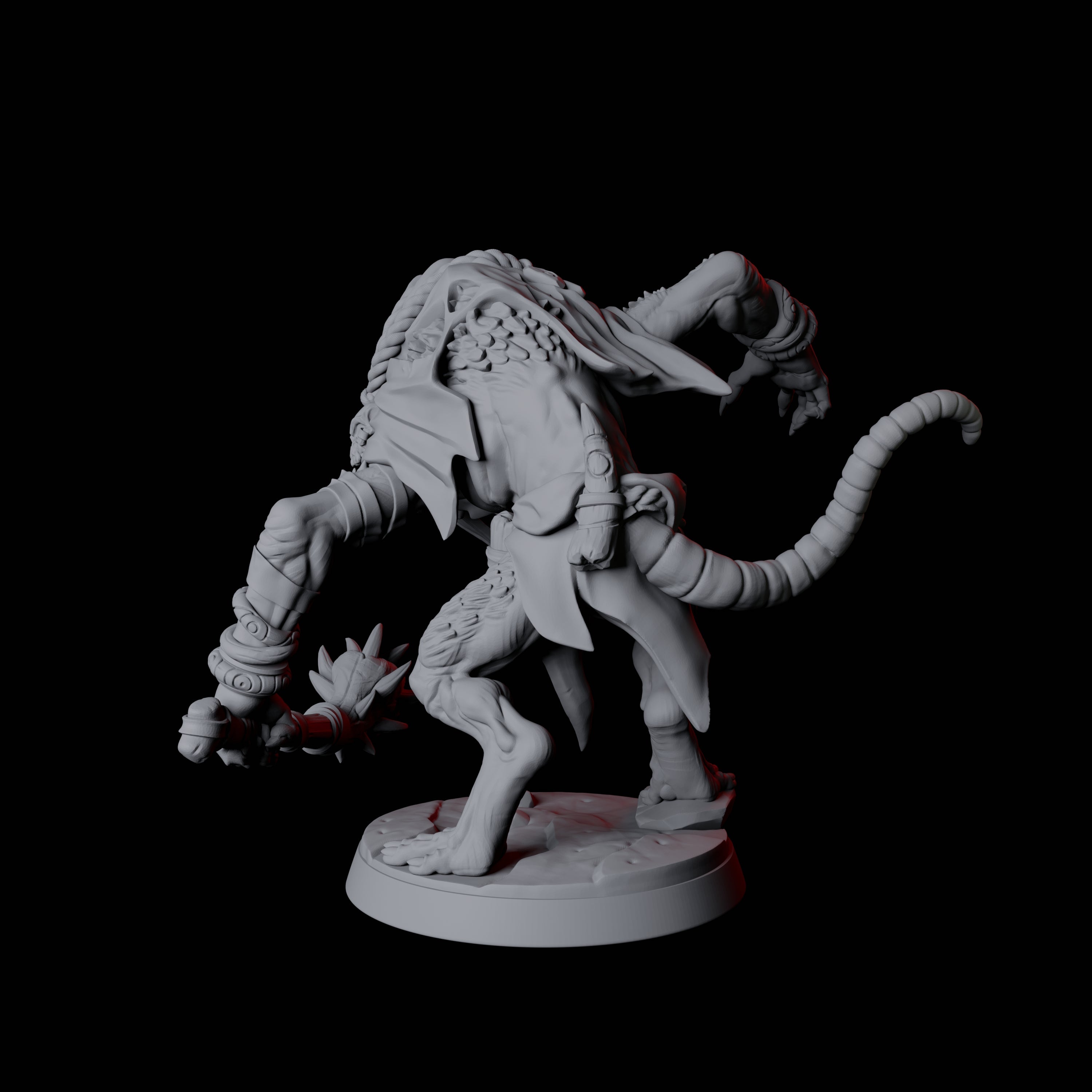 Ratfolk Brute A Miniature for Dungeons and Dragons, Pathfinder or other TTRPGs