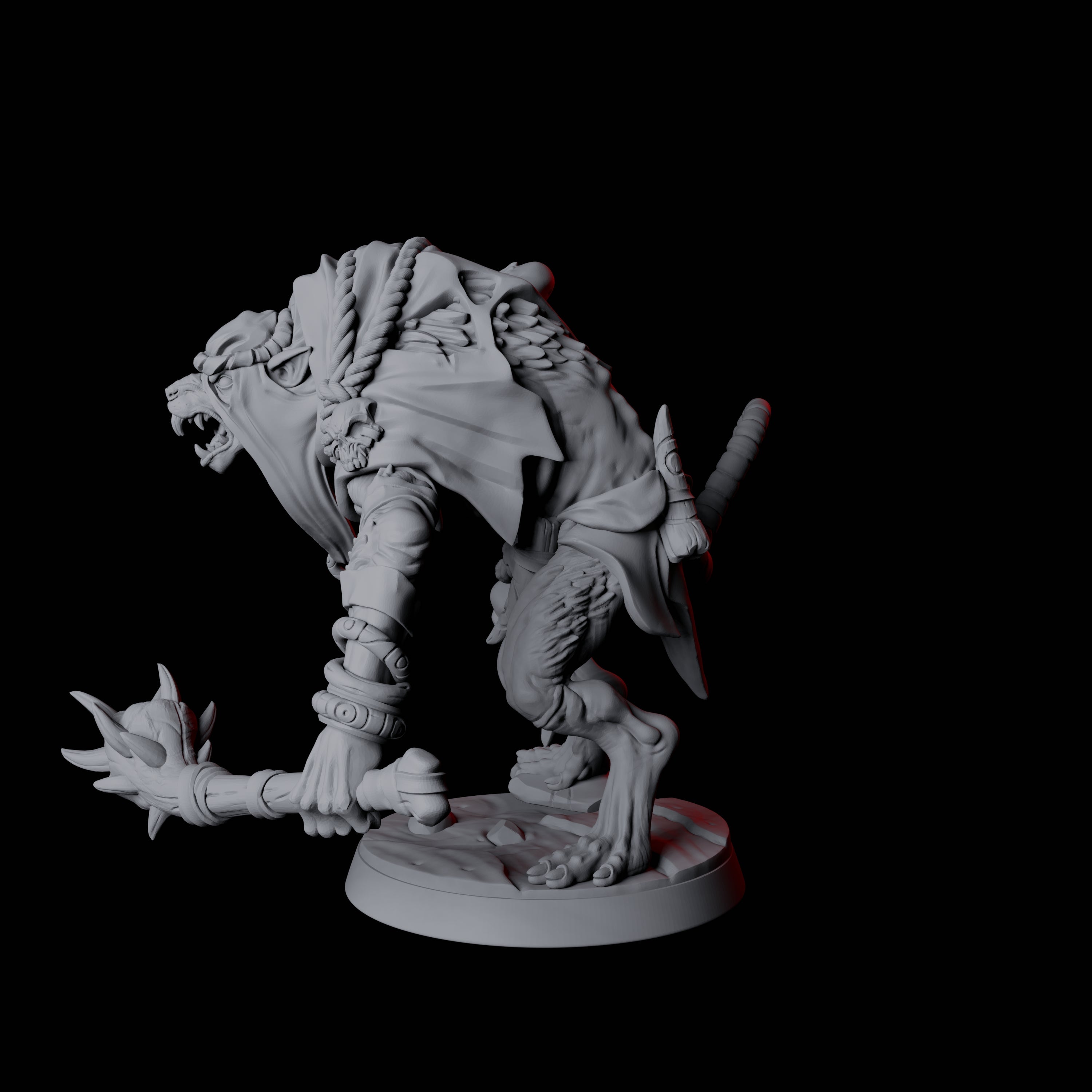 Ratfolk Brute A Miniature for Dungeons and Dragons, Pathfinder or other TTRPGs