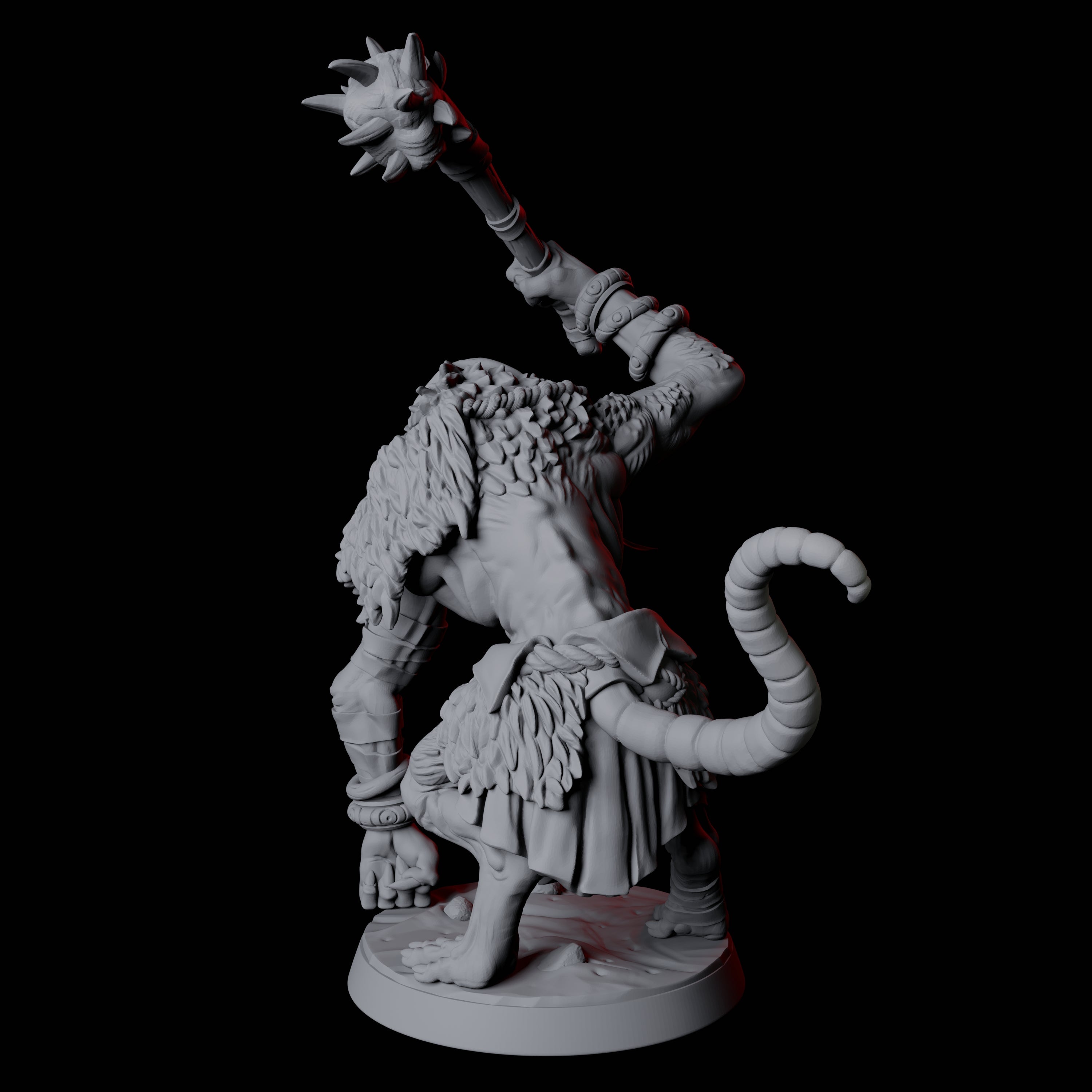 Ratfolk Brute B Miniature for Dungeons and Dragons, Pathfinder or other TTRPGs