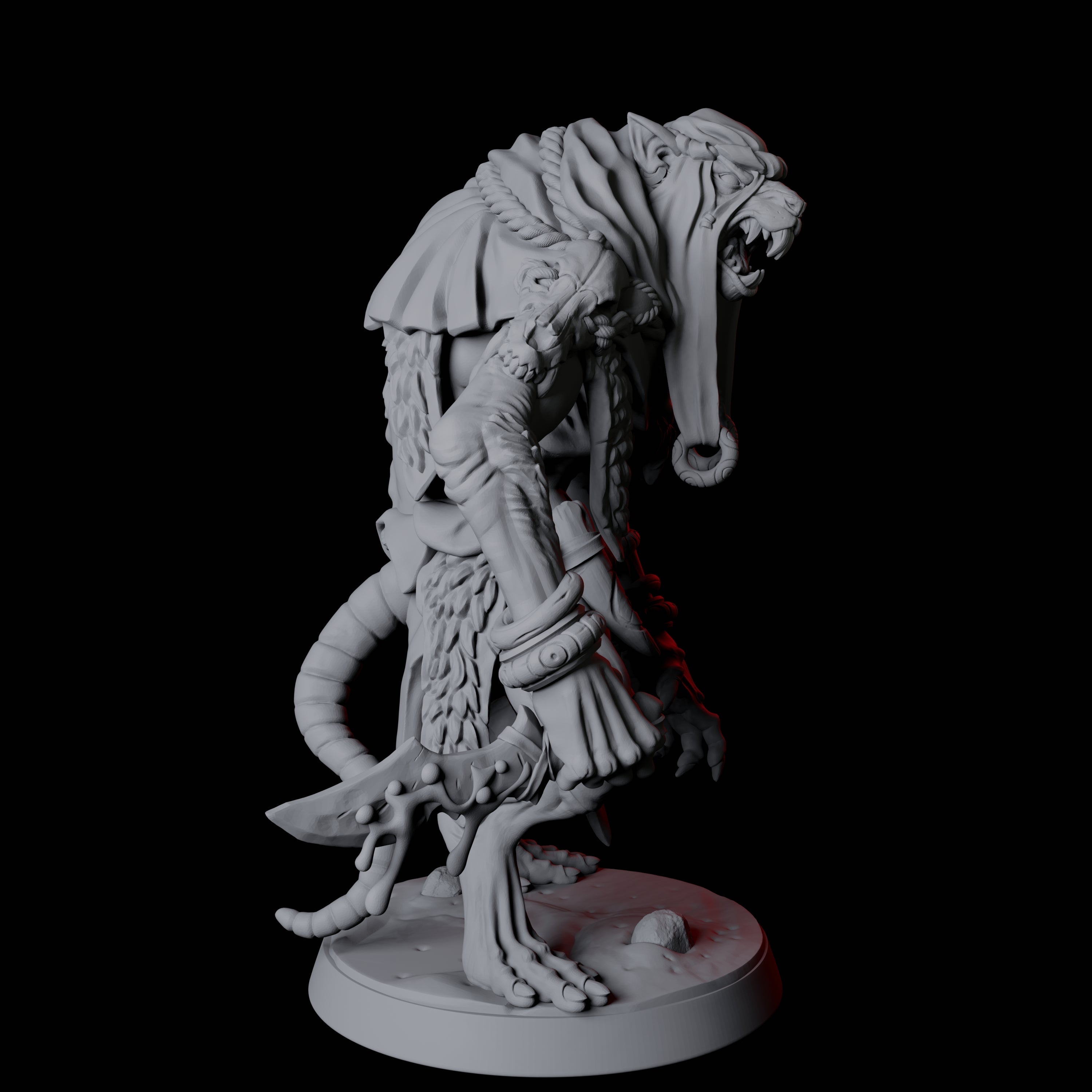 Ratfolk Brute C Miniature for Dungeons and Dragons, Pathfinder or other TTRPGs