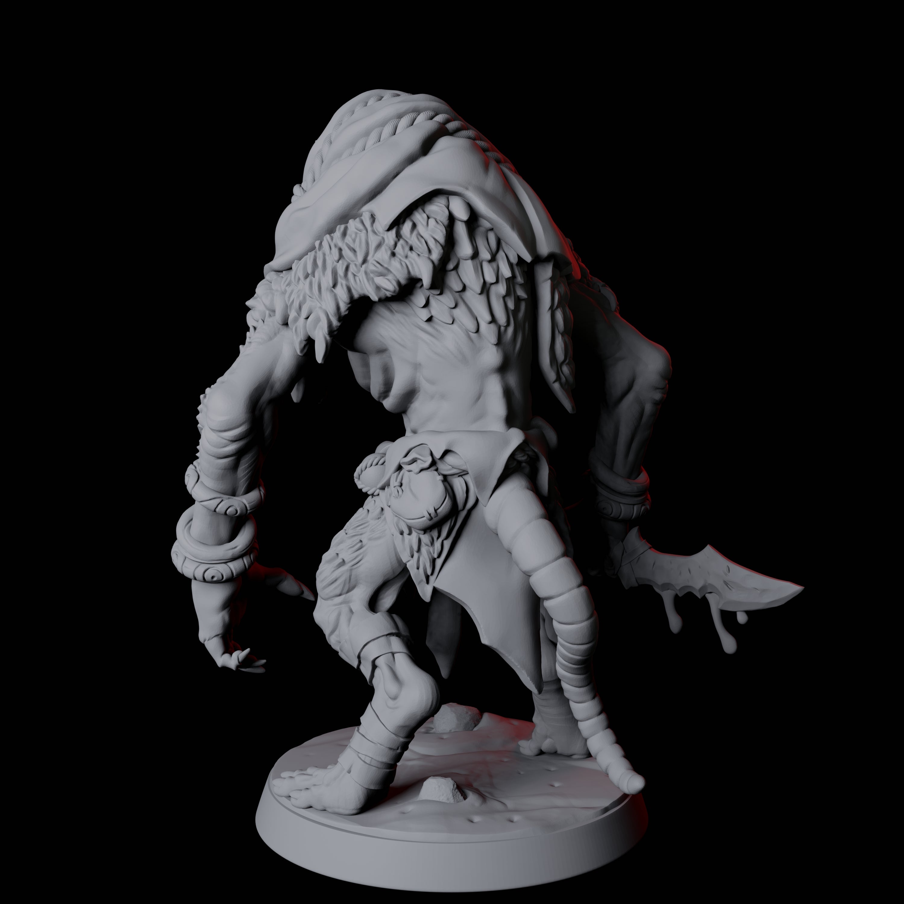 Ratfolk Brute C Miniature for Dungeons and Dragons, Pathfinder or other TTRPGs