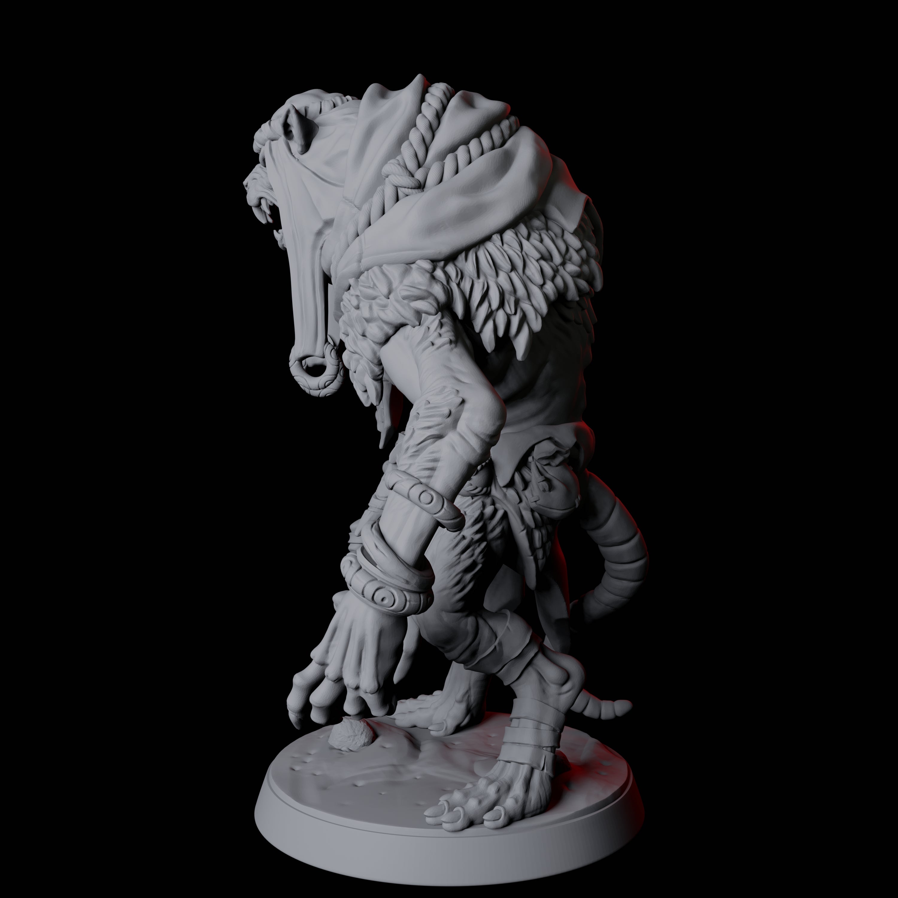 Ratfolk Brute C Miniature for Dungeons and Dragons, Pathfinder or other TTRPGs
