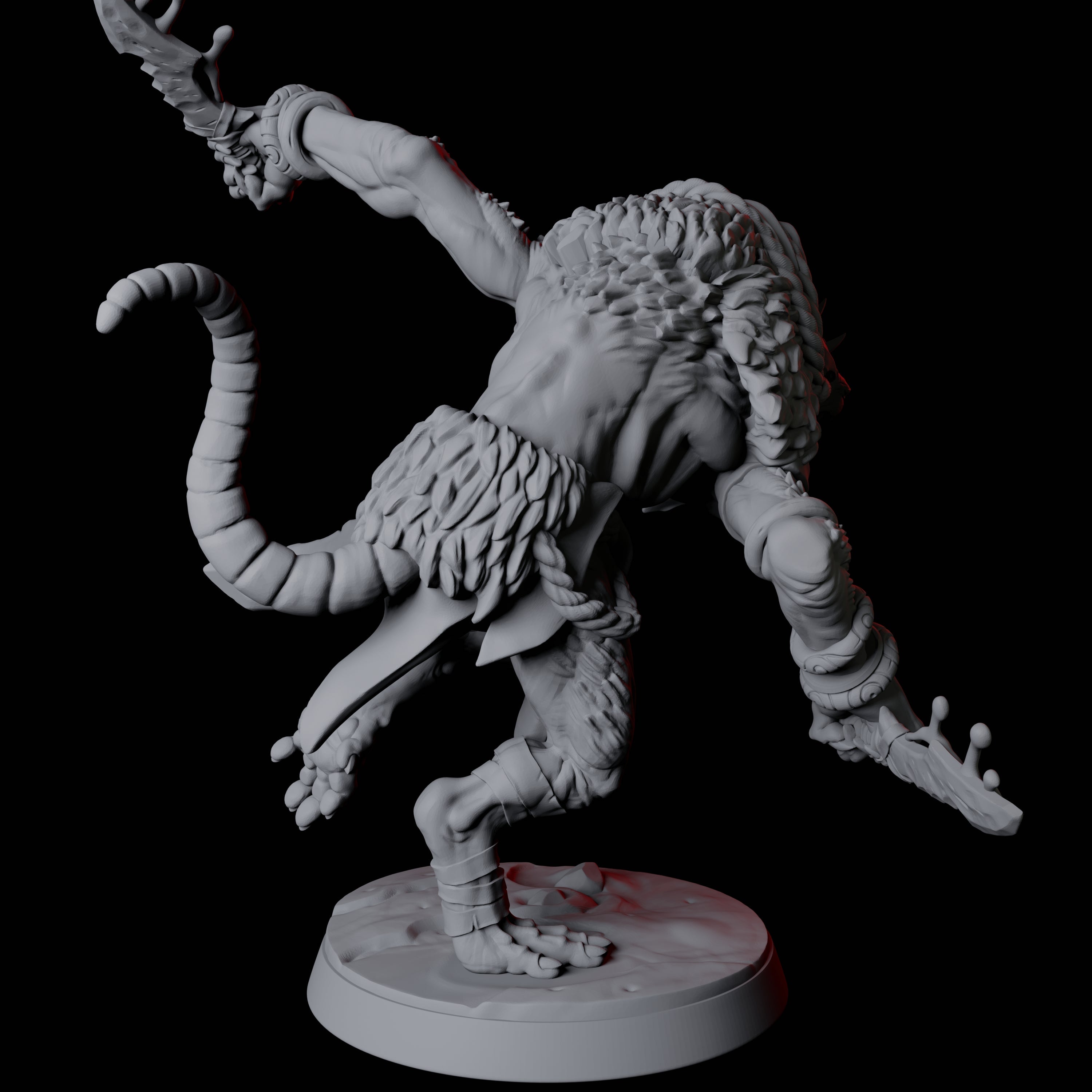 Ratfolk Brute D Miniature for Dungeons and Dragons, Pathfinder or other TTRPGs