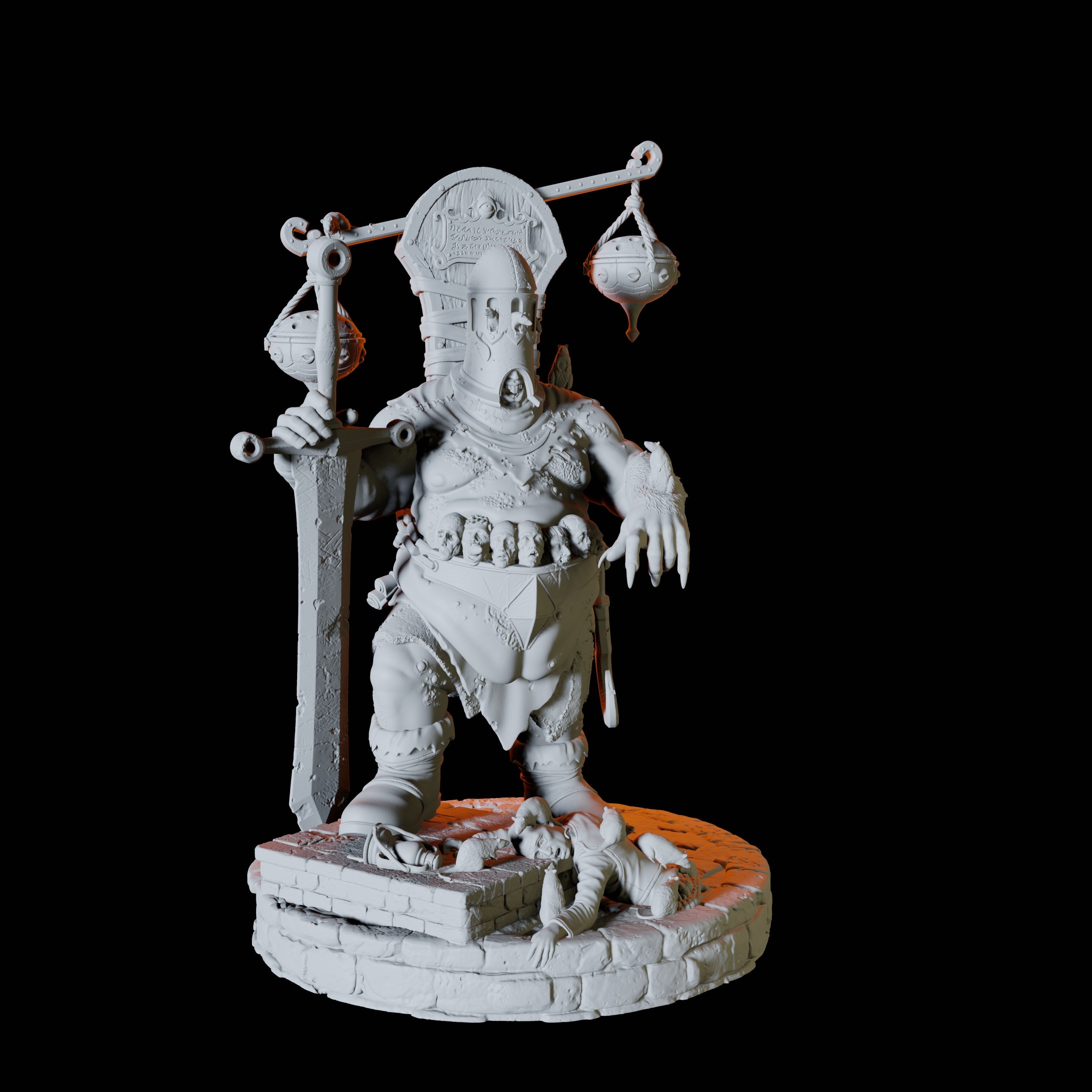 Ratfolk Executioner Miniature for Dungeons and Dragons, Pathfinder or other TTRPGs
