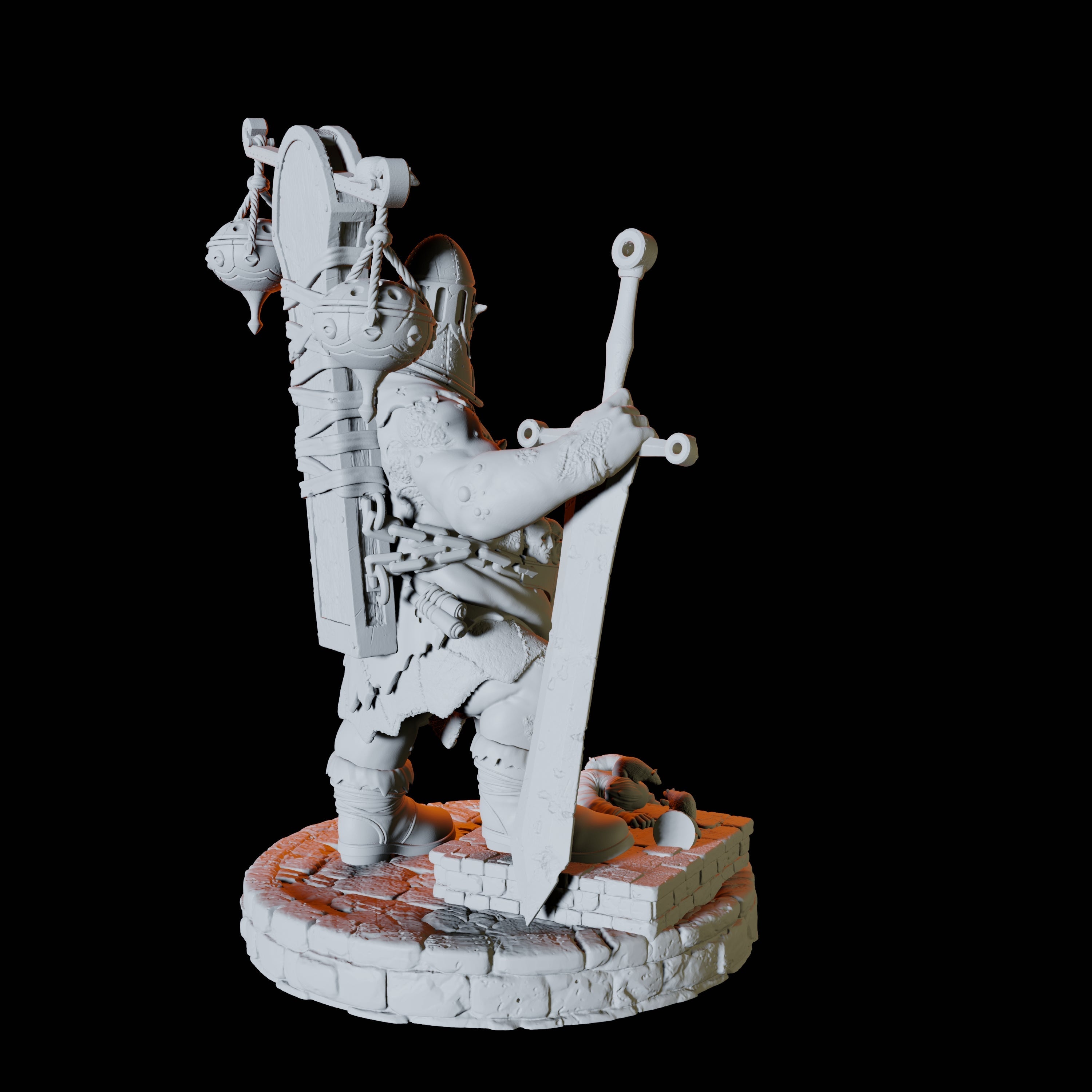 Ratfolk Executioner Miniature for Dungeons and Dragons, Pathfinder or other TTRPGs