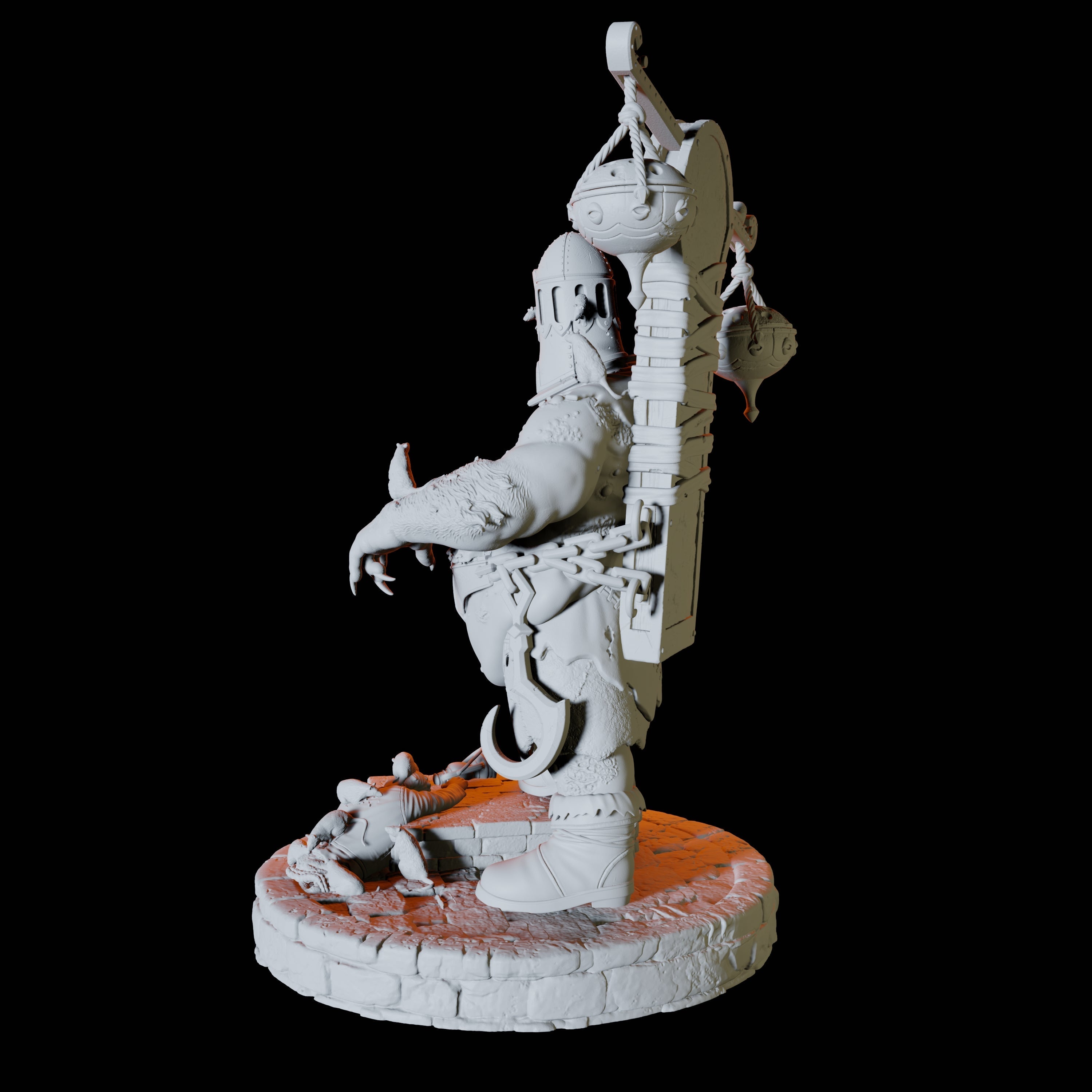 Ratfolk Executioner Miniature for Dungeons and Dragons, Pathfinder or other TTRPGs