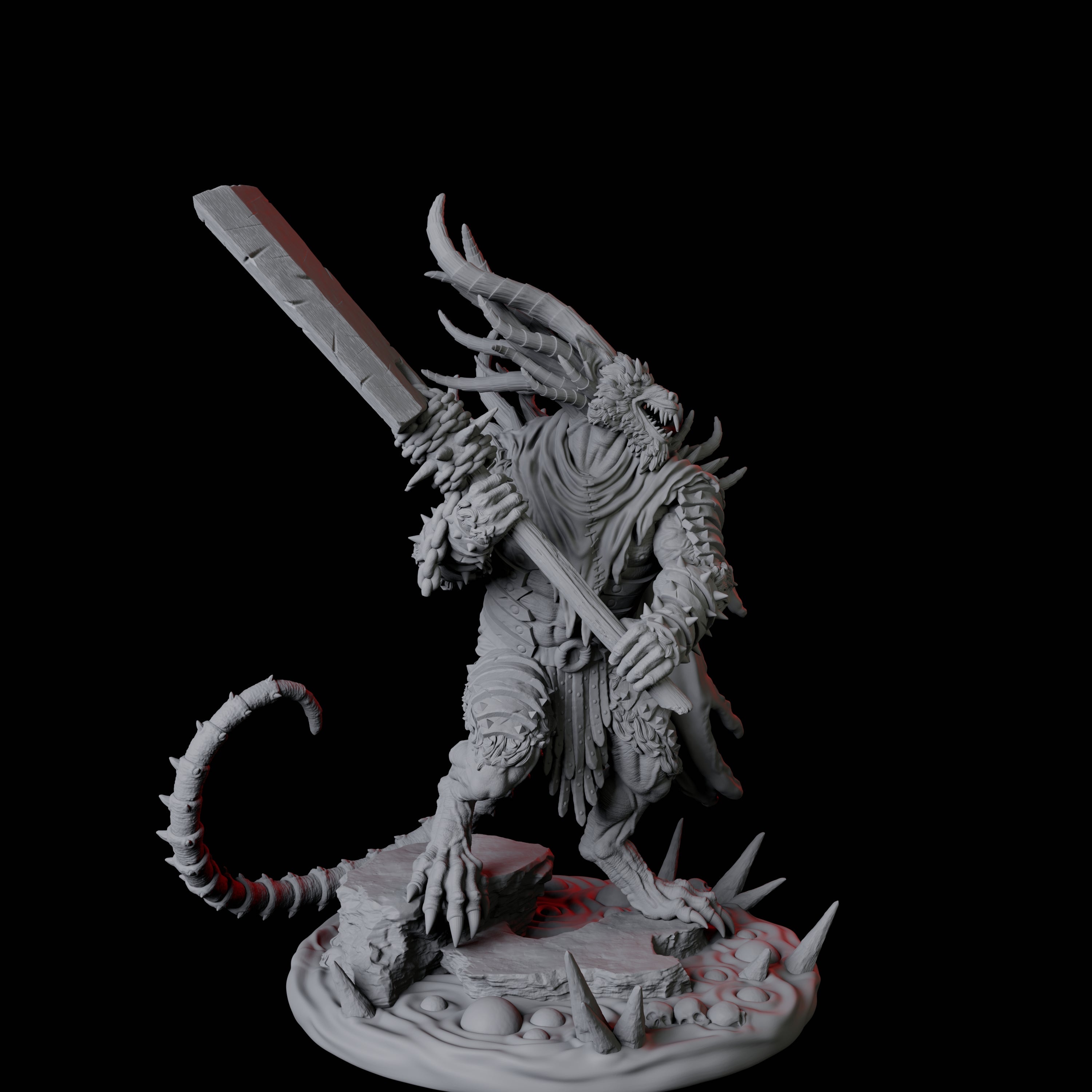 Ratfolk Filth Paladin A Miniature for Dungeons and Dragons, Pathfinder or other TTRPGs