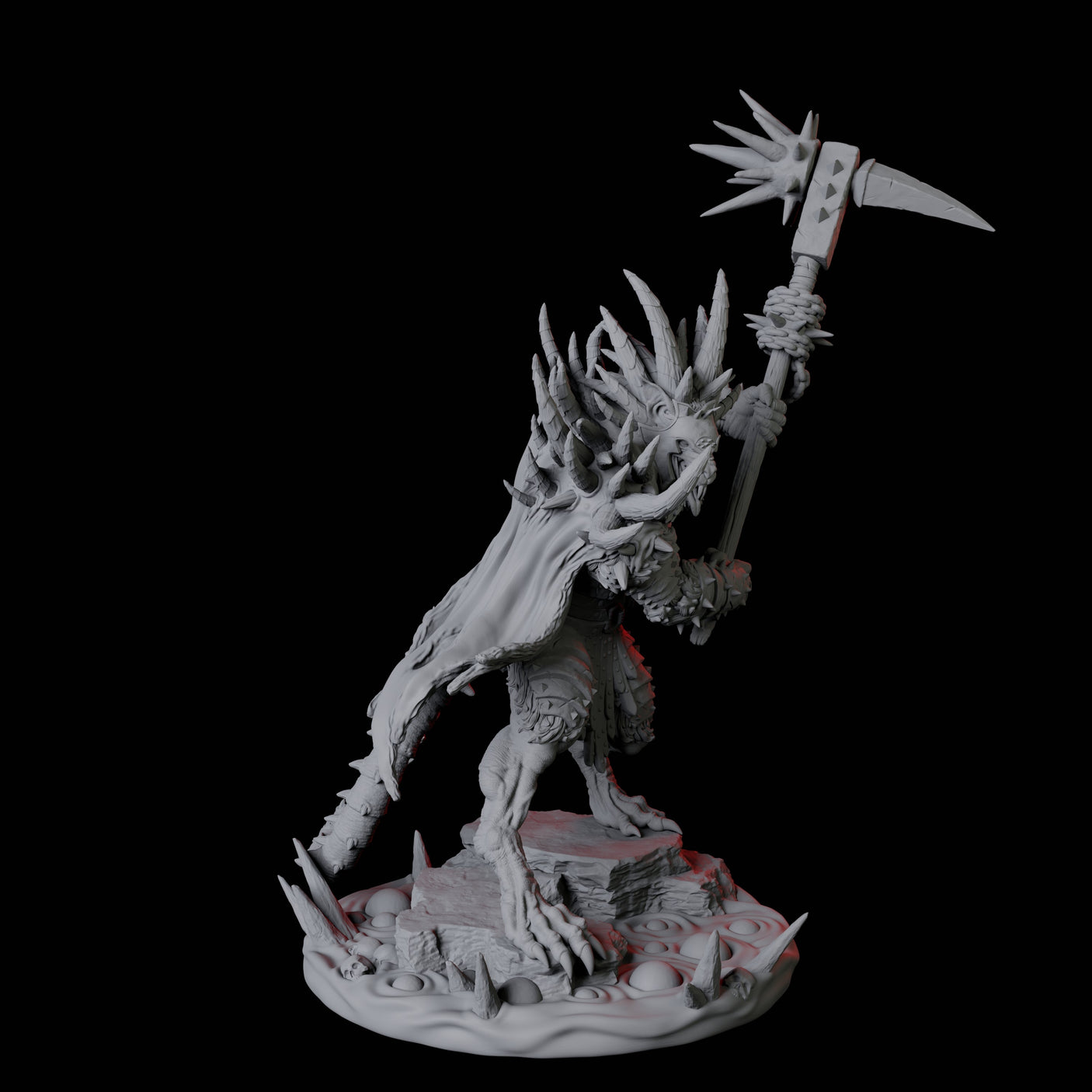 Ratfolk Filth Paladin B Miniature for Dungeons and Dragons, Pathfinder or other TTRPGs