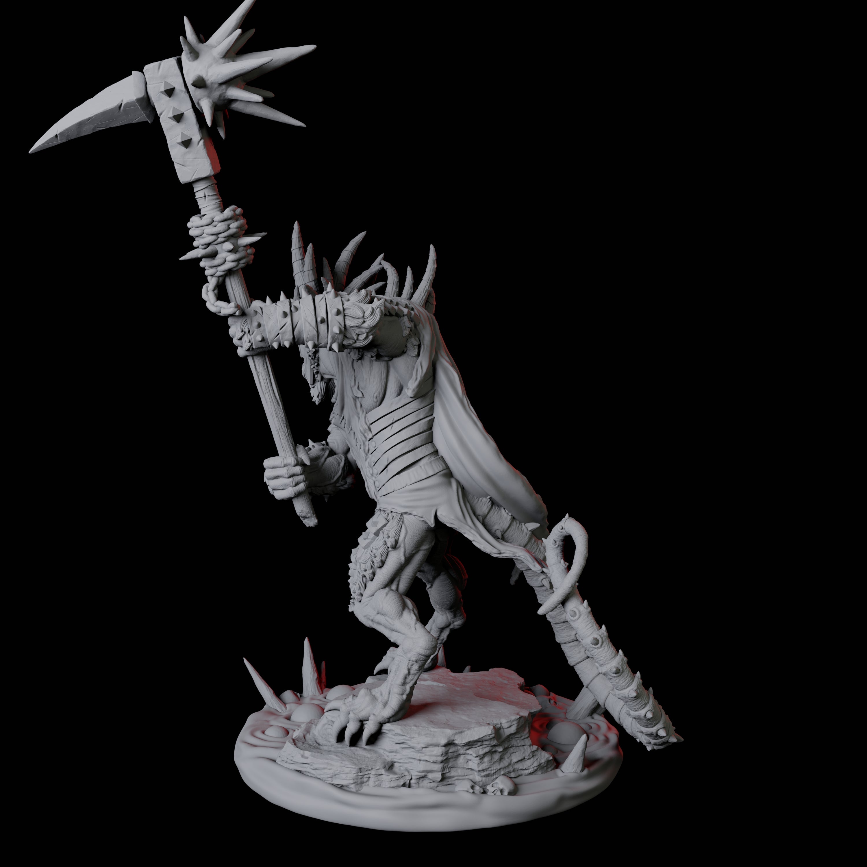 Ratfolk Filth Paladin B Miniature for Dungeons and Dragons, Pathfinder or other TTRPGs