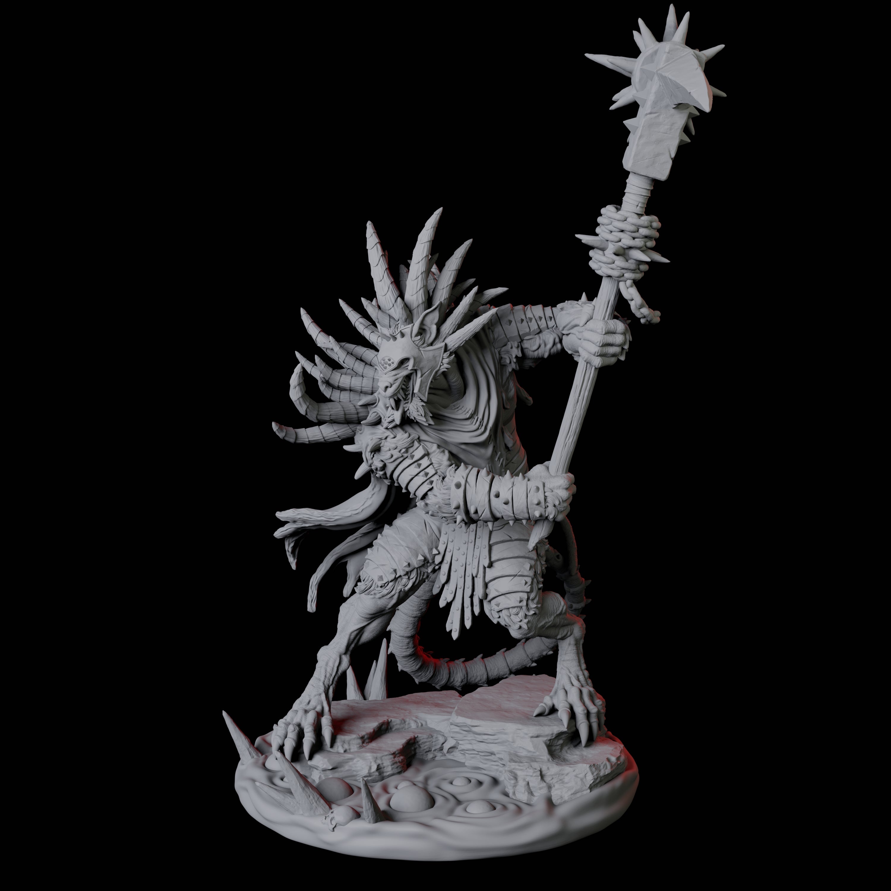 Ratfolk Filth Paladin B Miniature for Dungeons and Dragons, Pathfinder or other TTRPGs