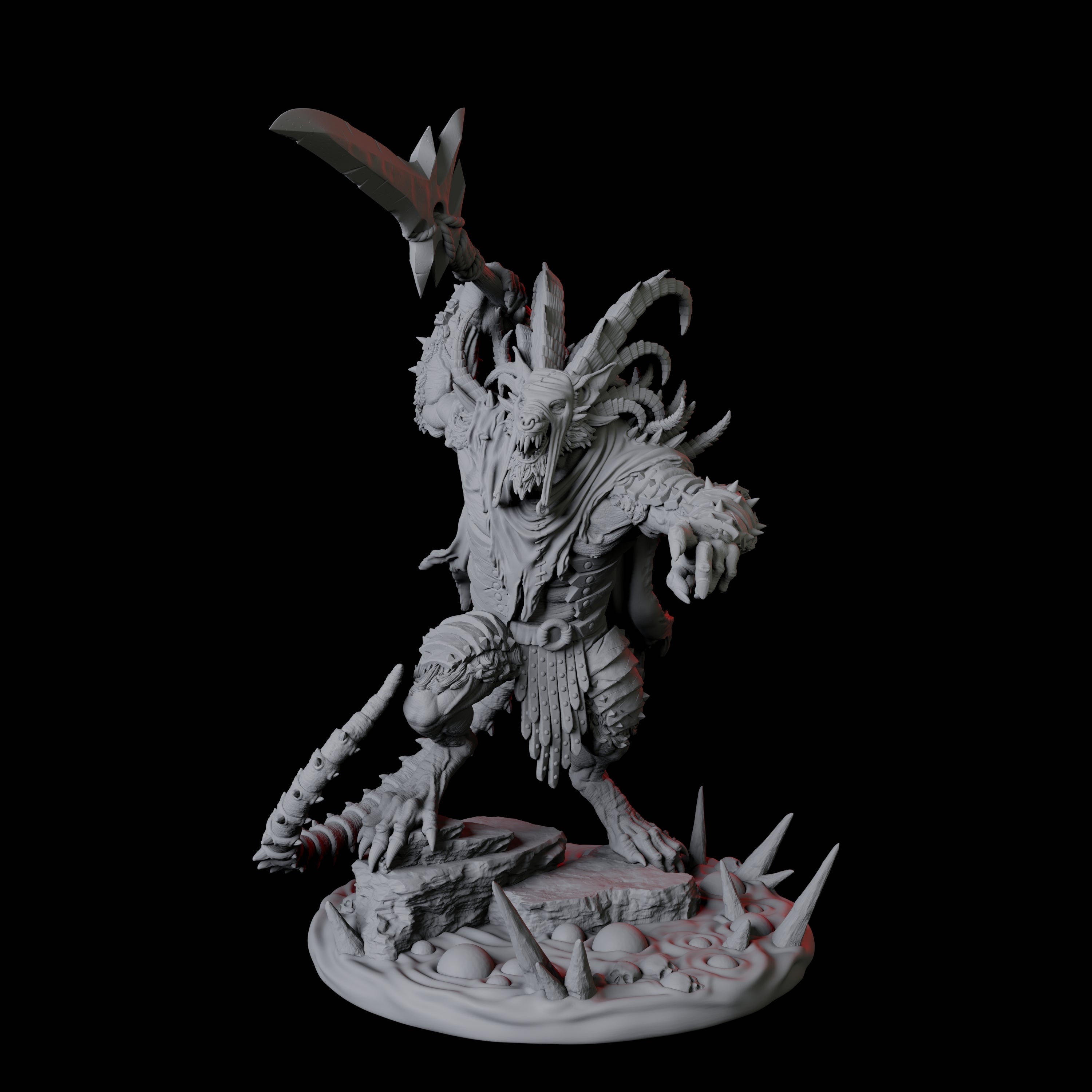 Ratfolk Filth Paladin C Miniature for Dungeons and Dragons, Pathfinder or other TTRPGs