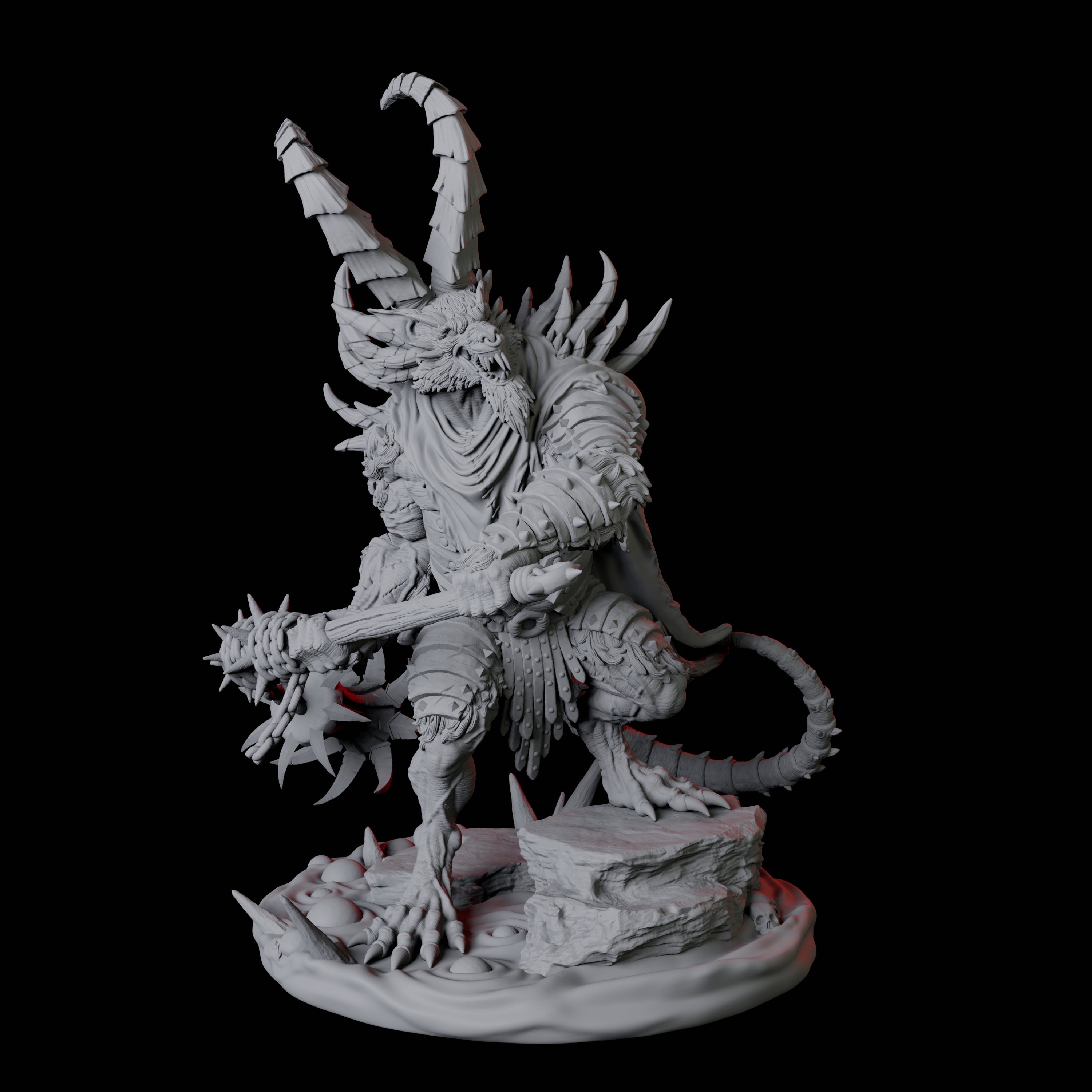 Ratfolk Filth Paladin D Miniature for Dungeons and Dragons, Pathfinder or other TTRPGs