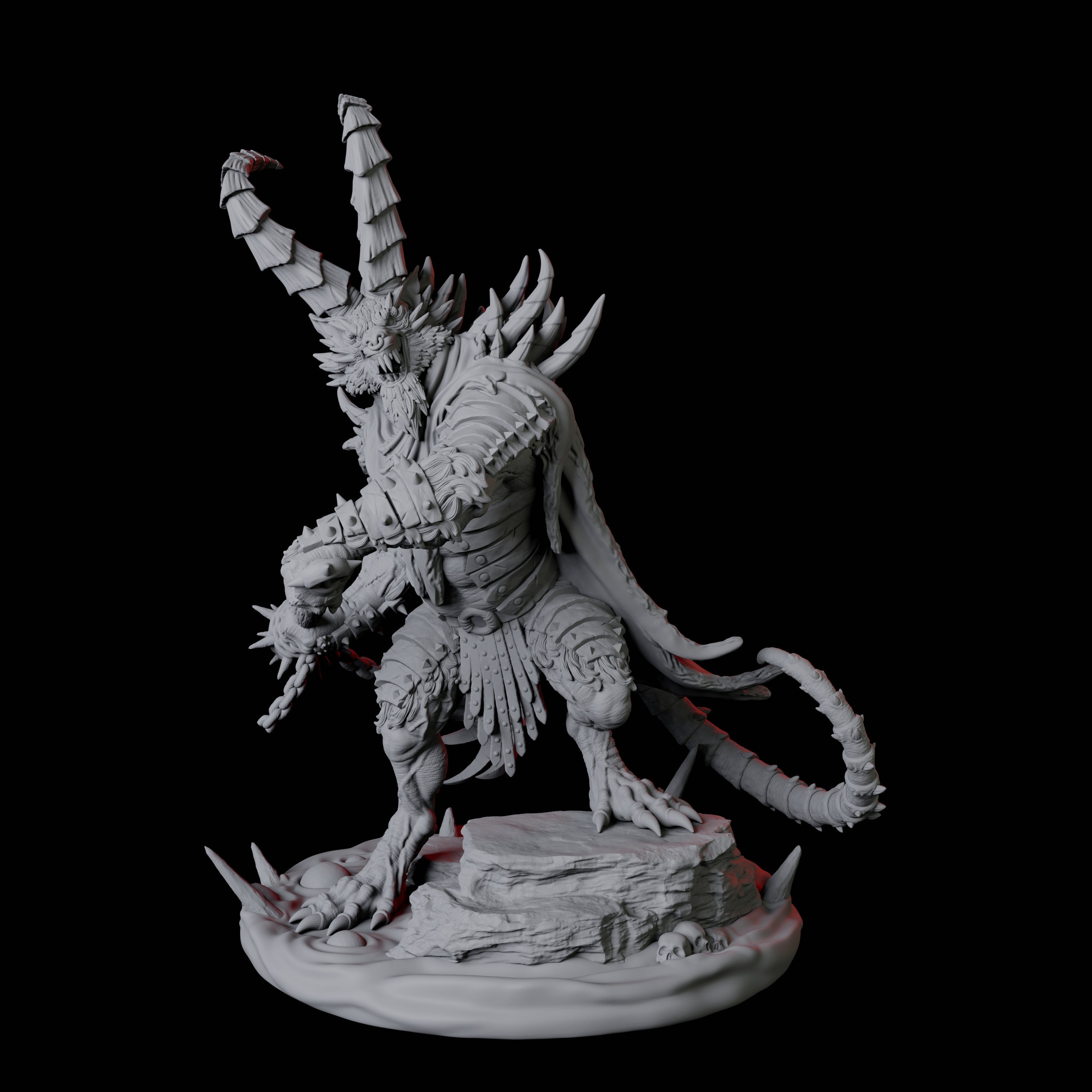 Ratfolk Filth Paladin D Miniature for Dungeons and Dragons, Pathfinder or other TTRPGs