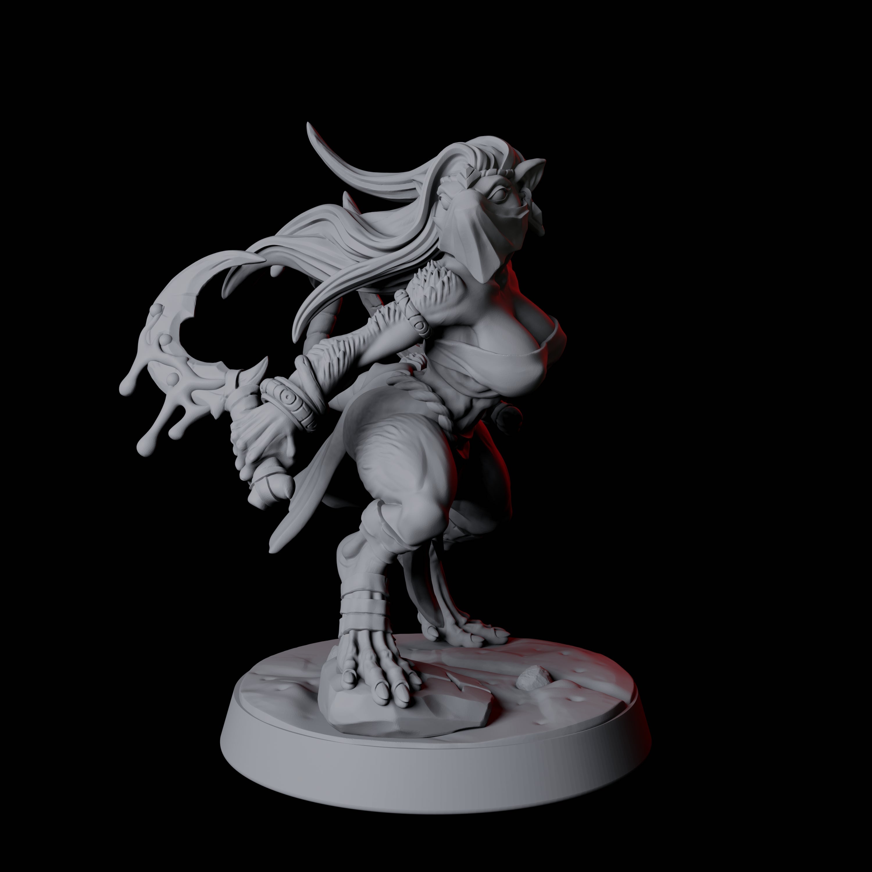Ratfolk Pin-up Miniature for Dungeons and Dragons, Pathfinder or other TTRPGs