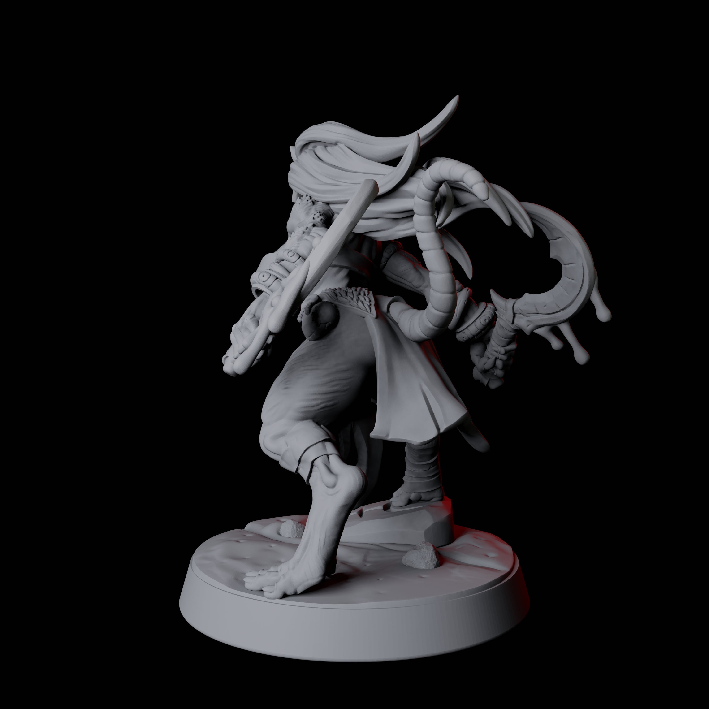 Ratfolk Pin-up Miniature for Dungeons and Dragons, Pathfinder or other TTRPGs