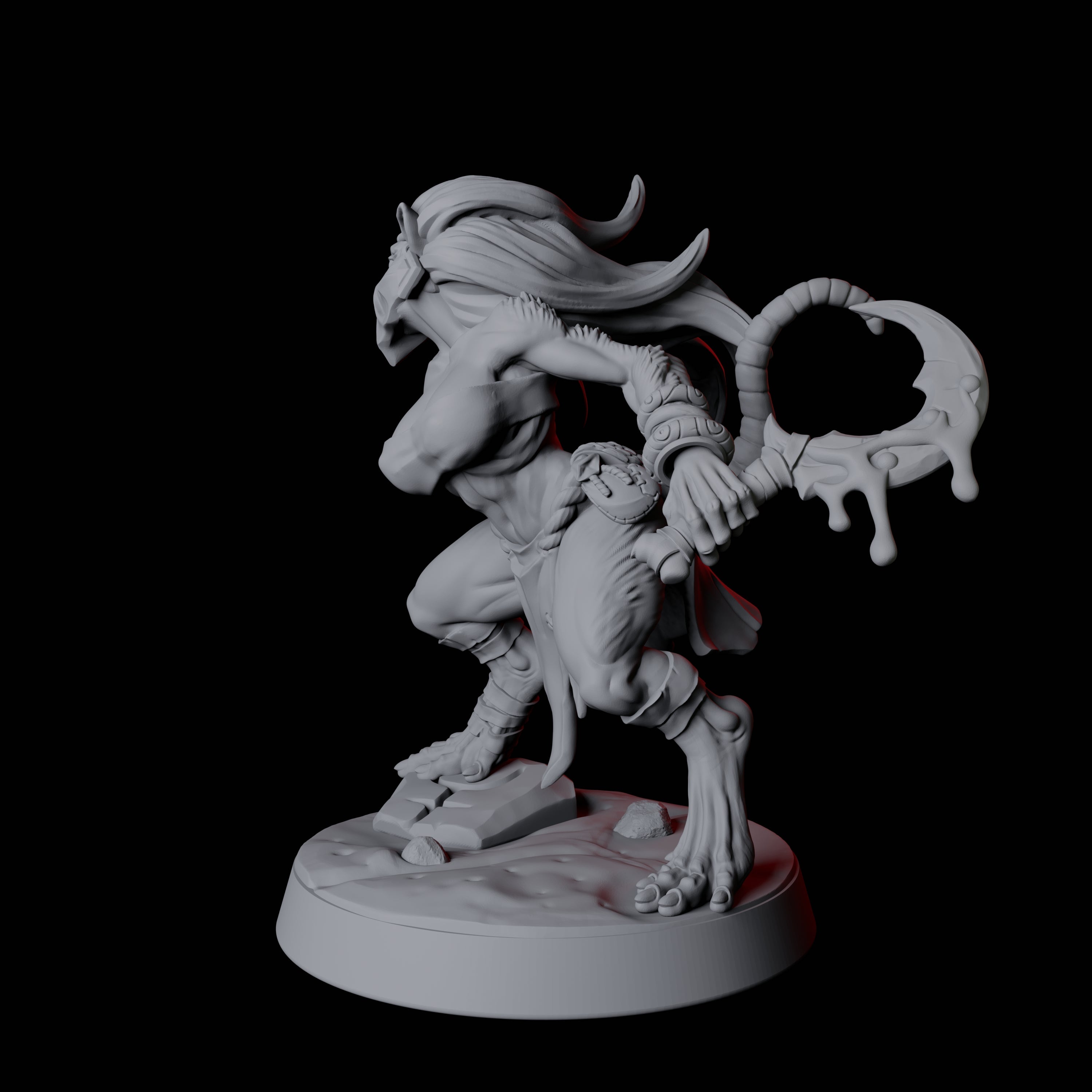 Ratfolk Pin-up Miniature for Dungeons and Dragons, Pathfinder or other TTRPGs