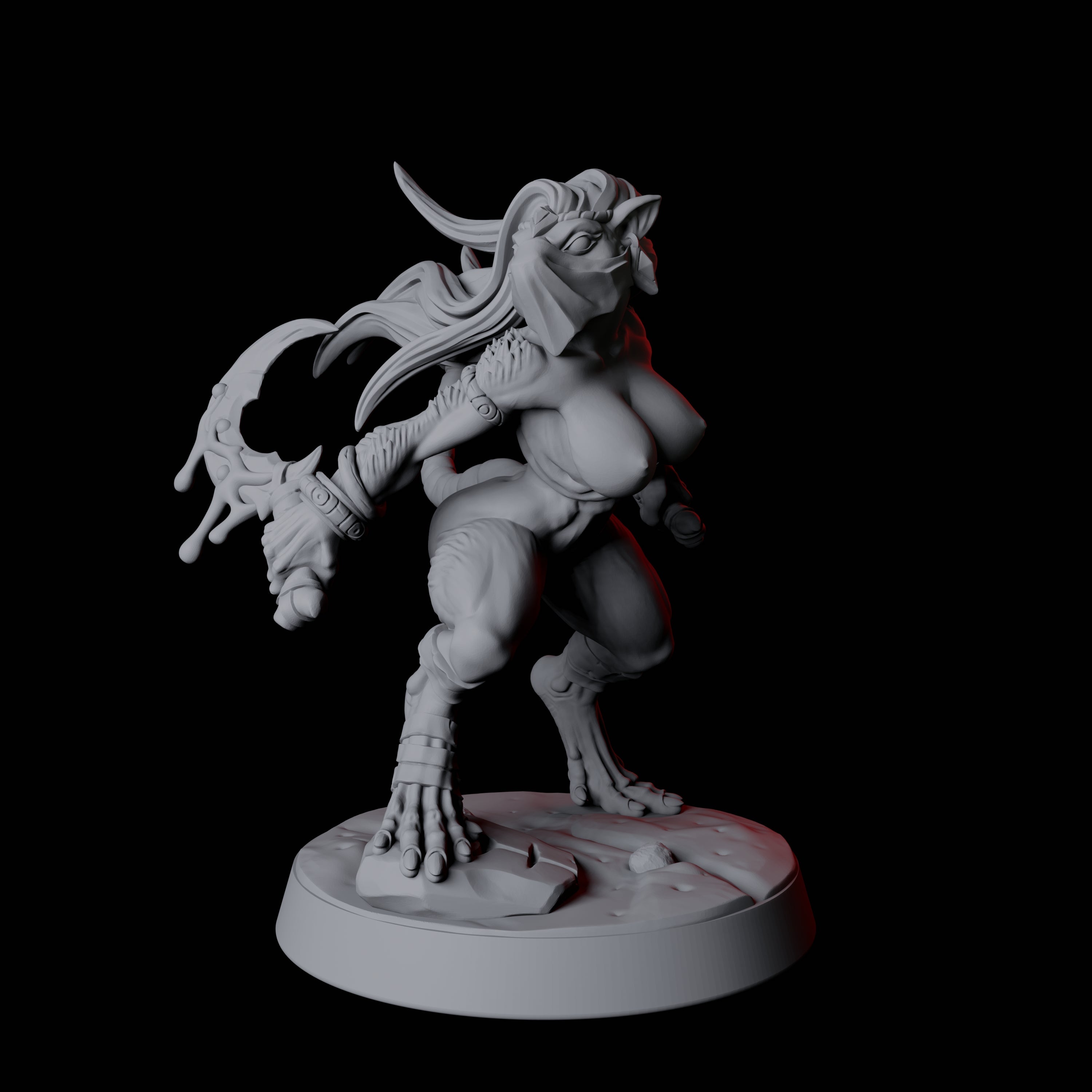 Ratfolk Pin-up Miniature for Dungeons and Dragons, Pathfinder or other TTRPGs