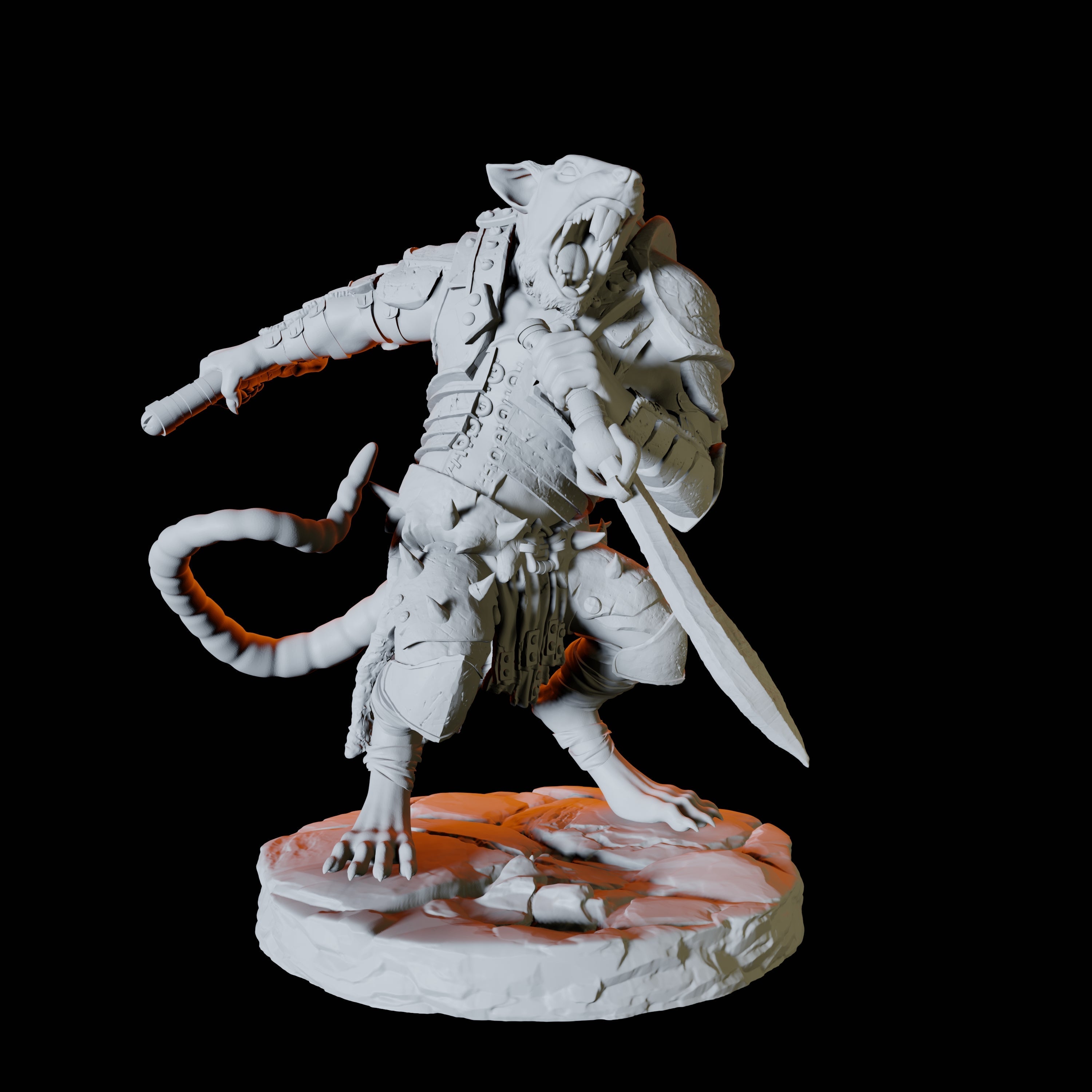 Ratfolk Scout D Miniature for Dungeons and Dragons, Pathfinder or other TTRPGs