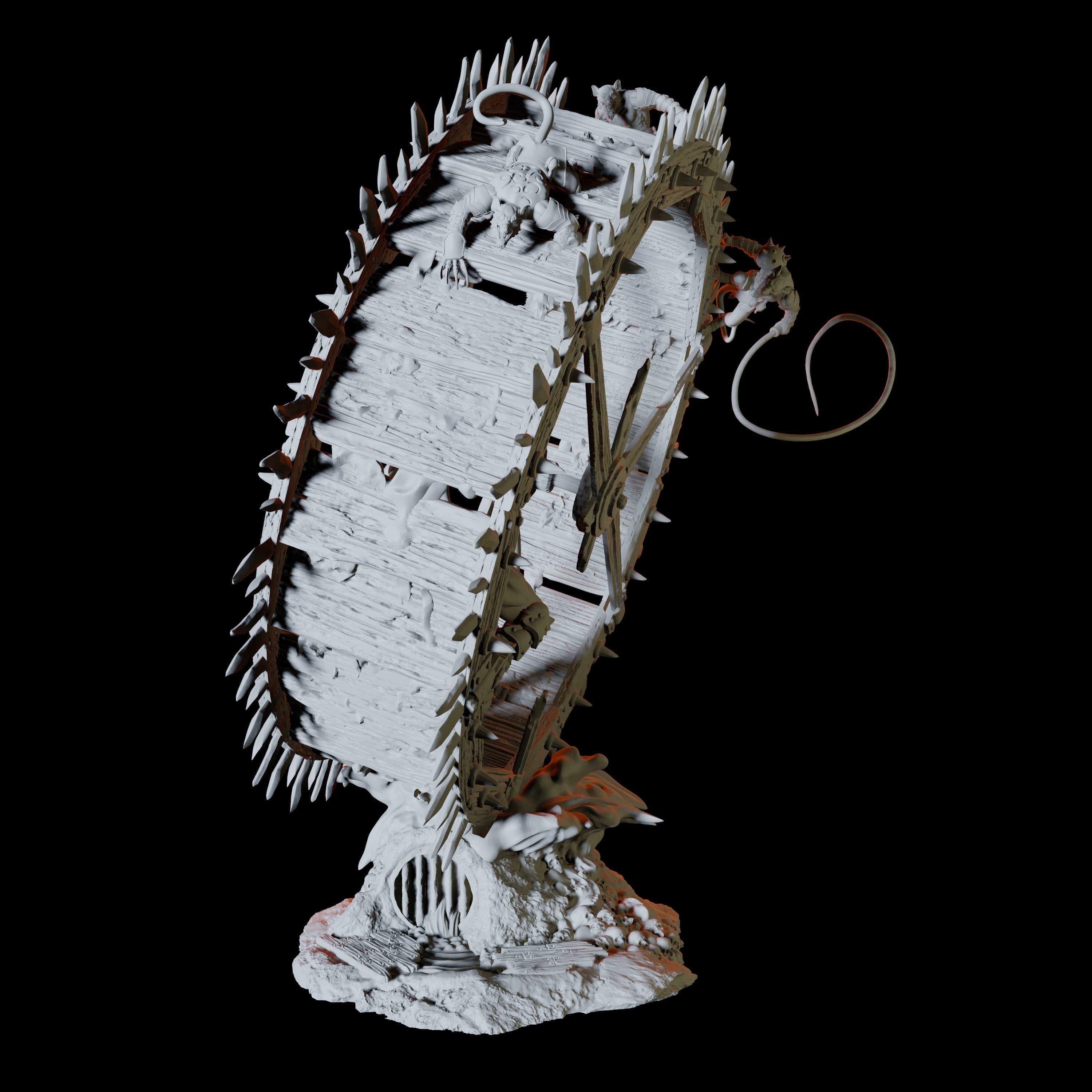 Ratfolk Siege Wheel Miniature for Dungeons and Dragons, Pathfinder or other TTRPGs