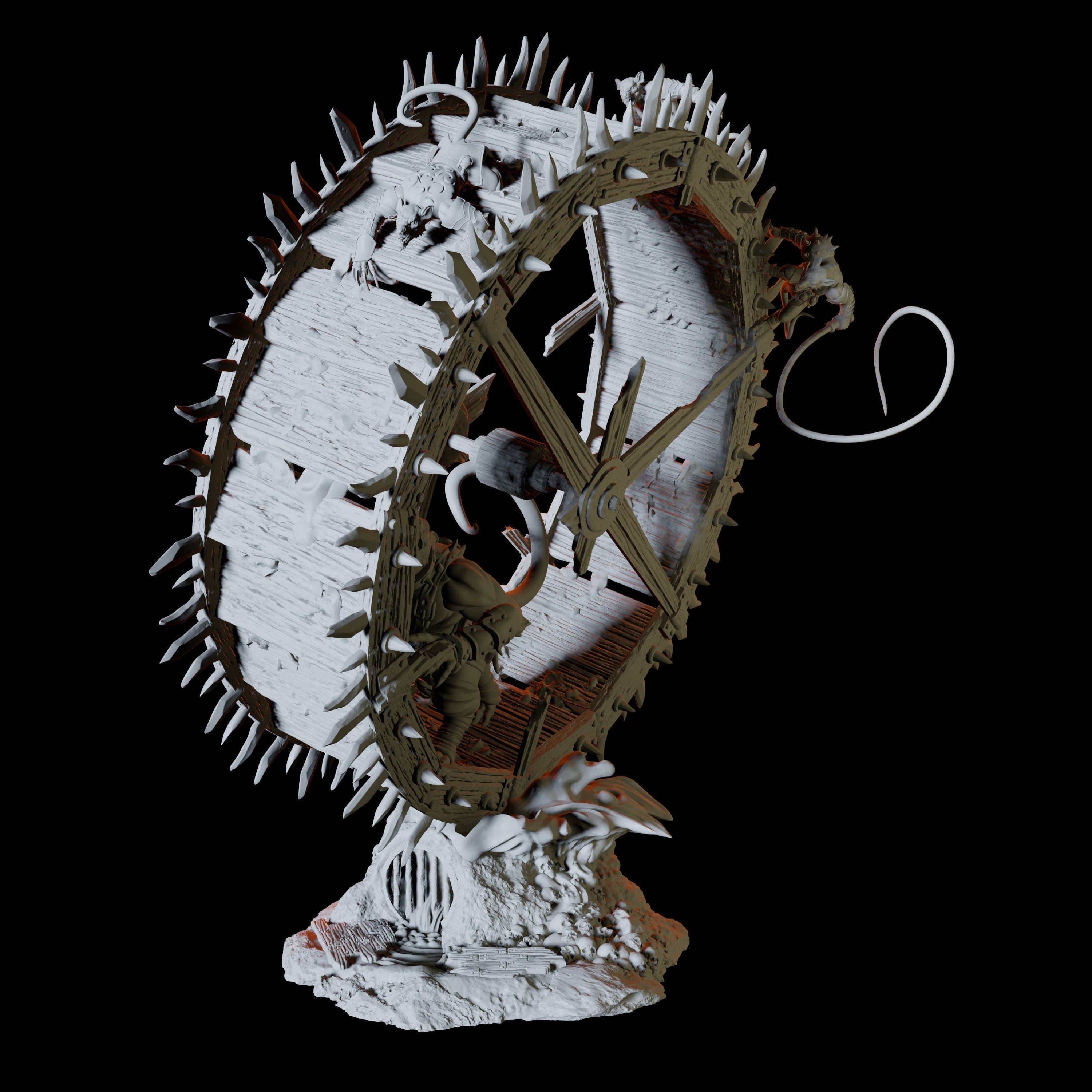 Ratfolk Siege Wheel Miniature for Dungeons and Dragons, Pathfinder or other TTRPGs