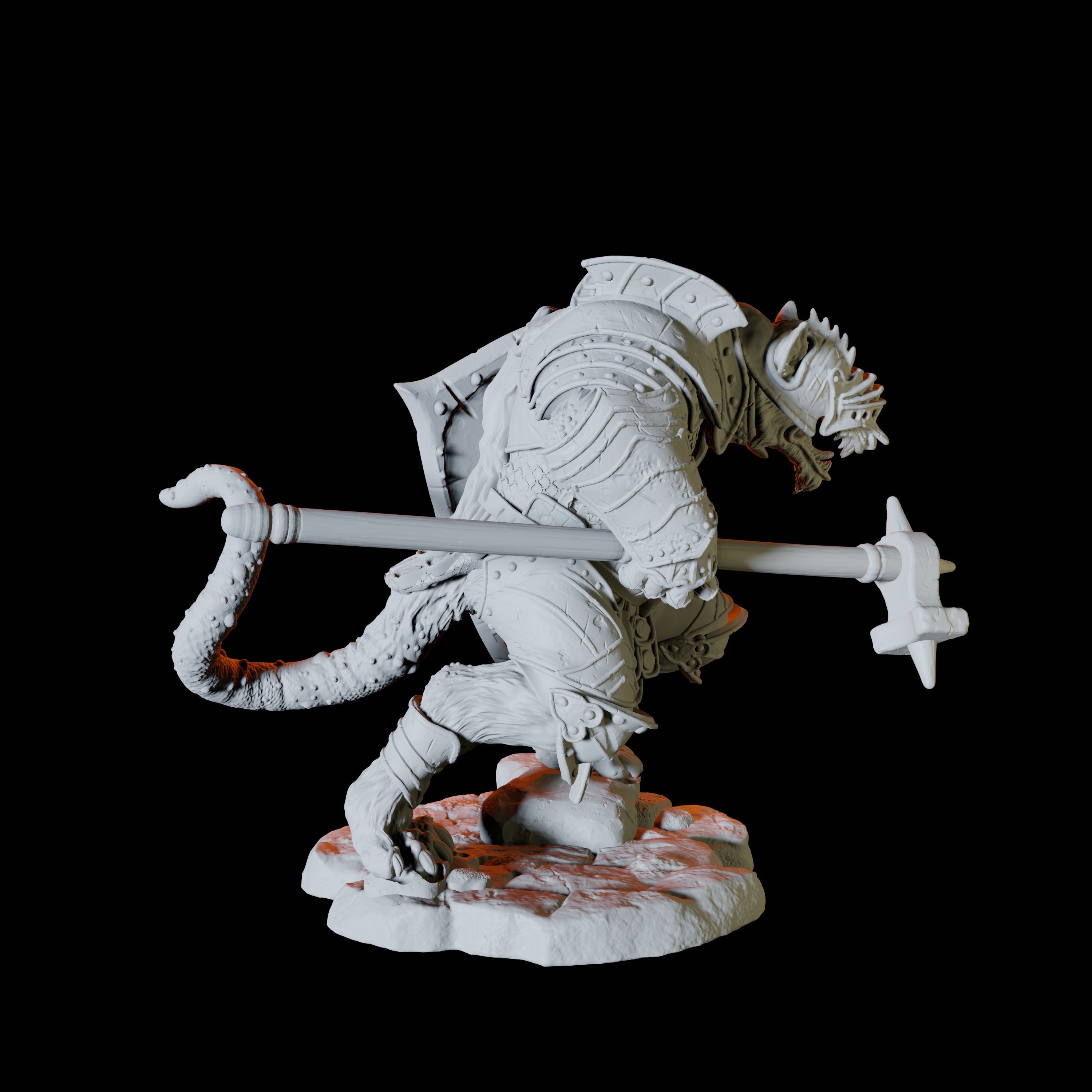 Ratfolk Soldier A Miniature for Dungeons and Dragons, Pathfinder or other TTRPGs
