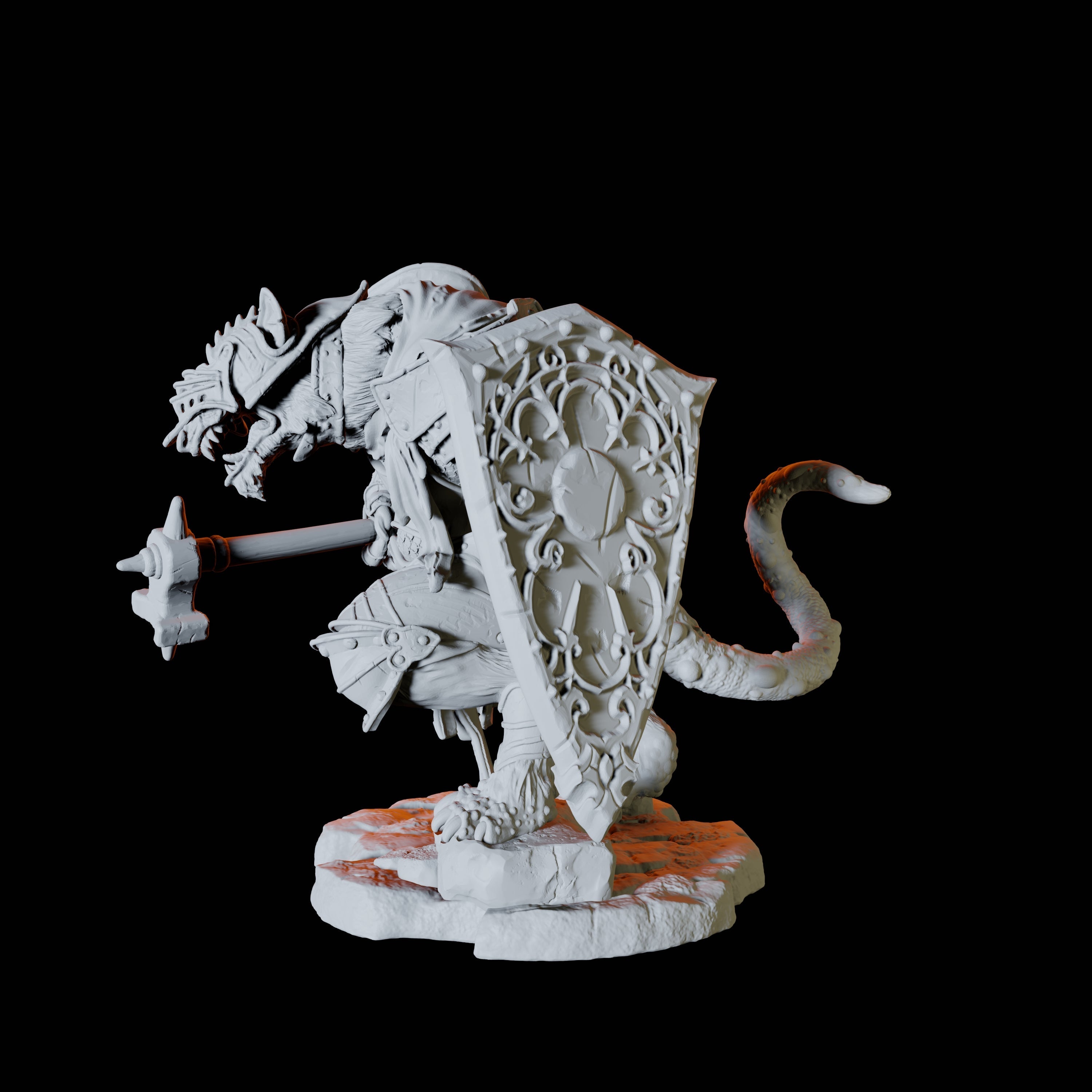 Ratfolk Soldier A Miniature for Dungeons and Dragons, Pathfinder or other TTRPGs