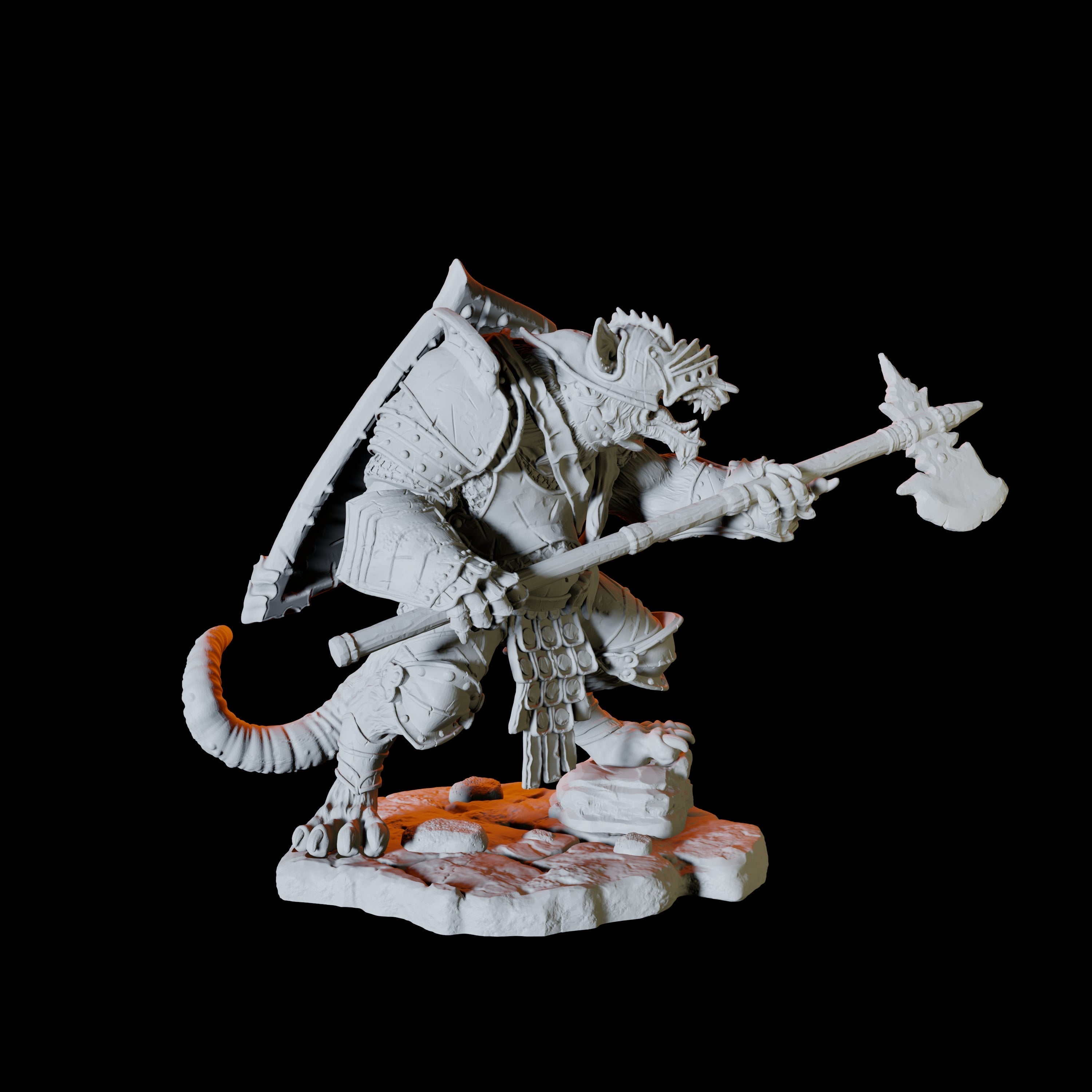 Ratfolk Soldier C Miniature for Dungeons and Dragons, Pathfinder or other TTRPGs