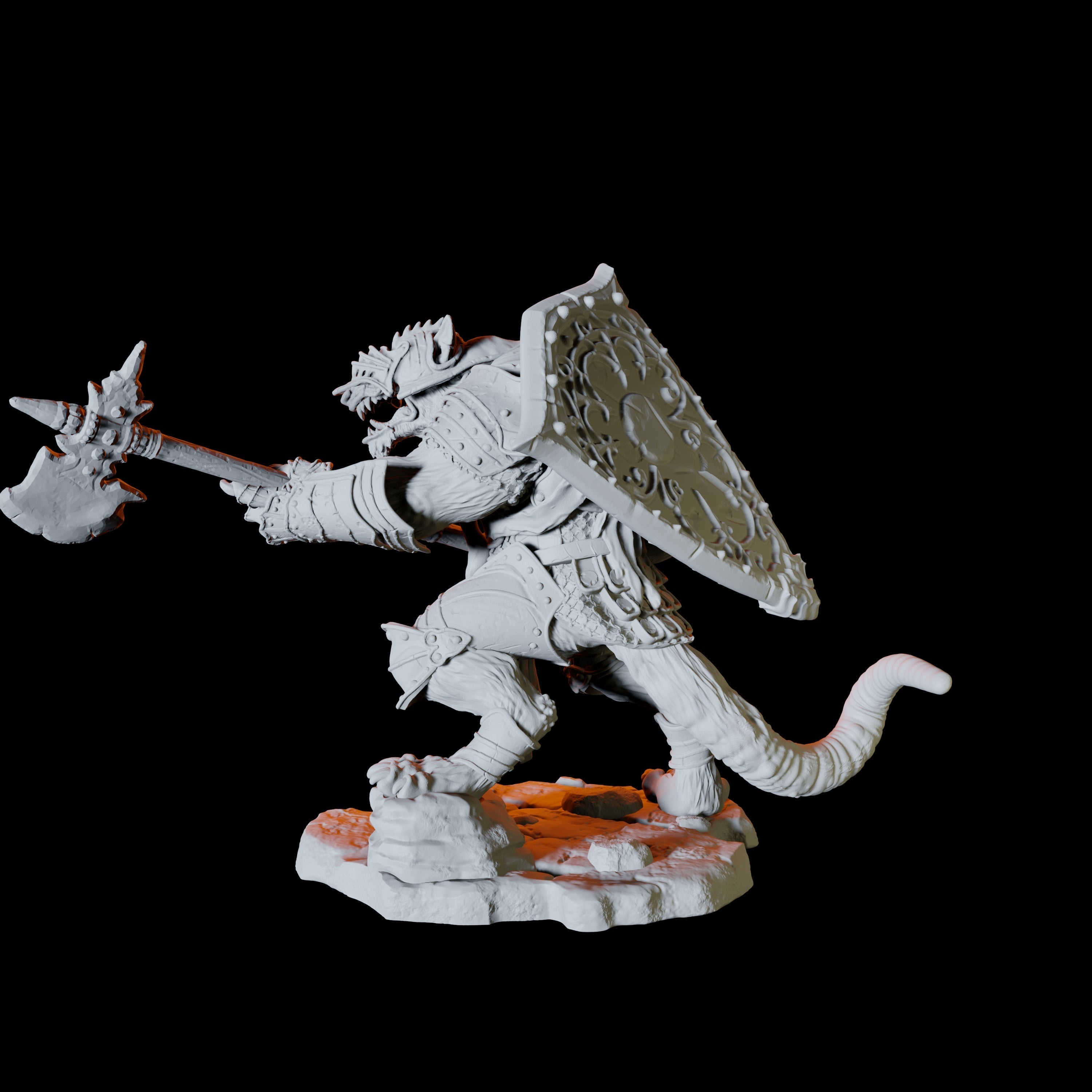 Ratfolk Soldier C Miniature for Dungeons and Dragons, Pathfinder or other TTRPGs
