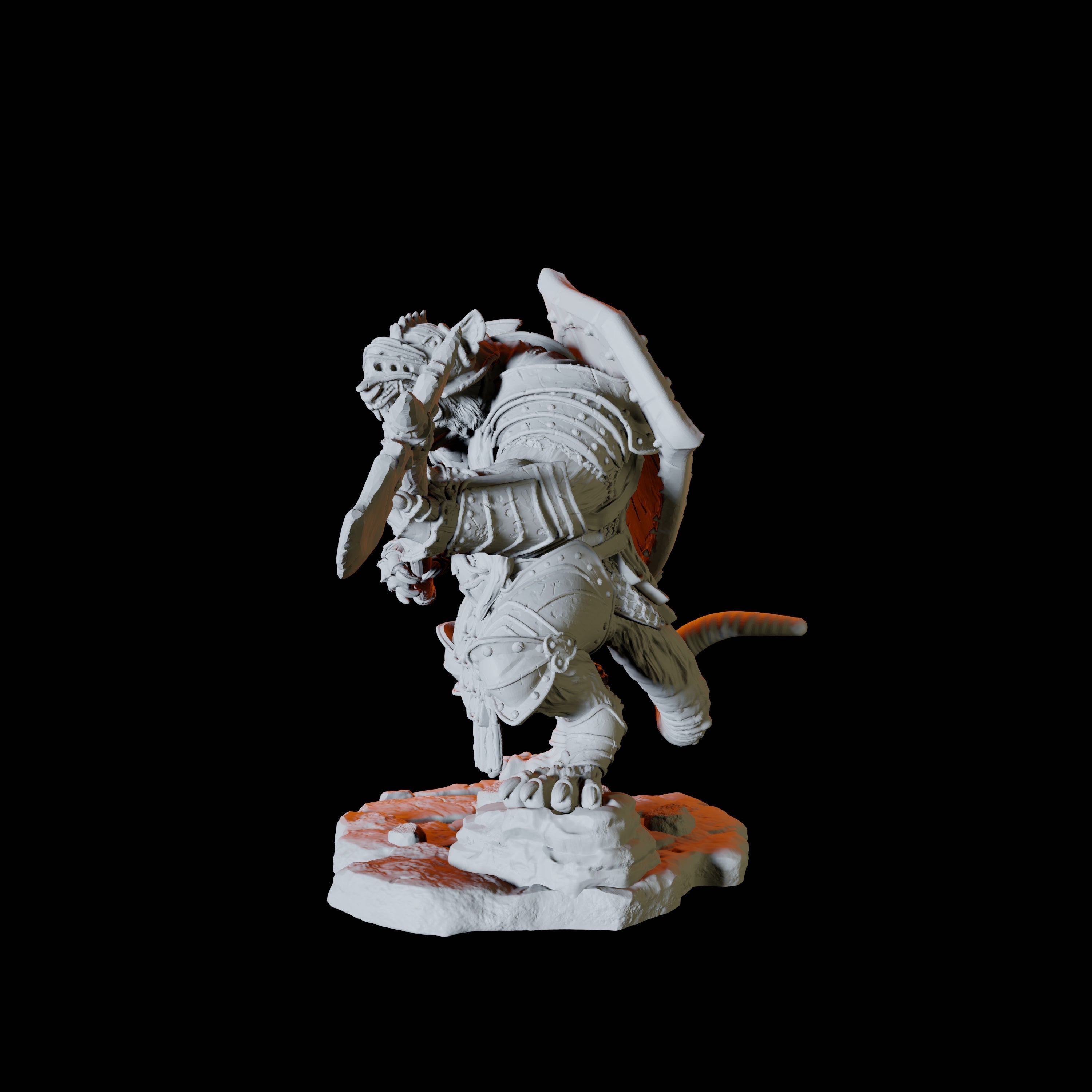 Ratfolk Soldier C Miniature for Dungeons and Dragons, Pathfinder or other TTRPGs