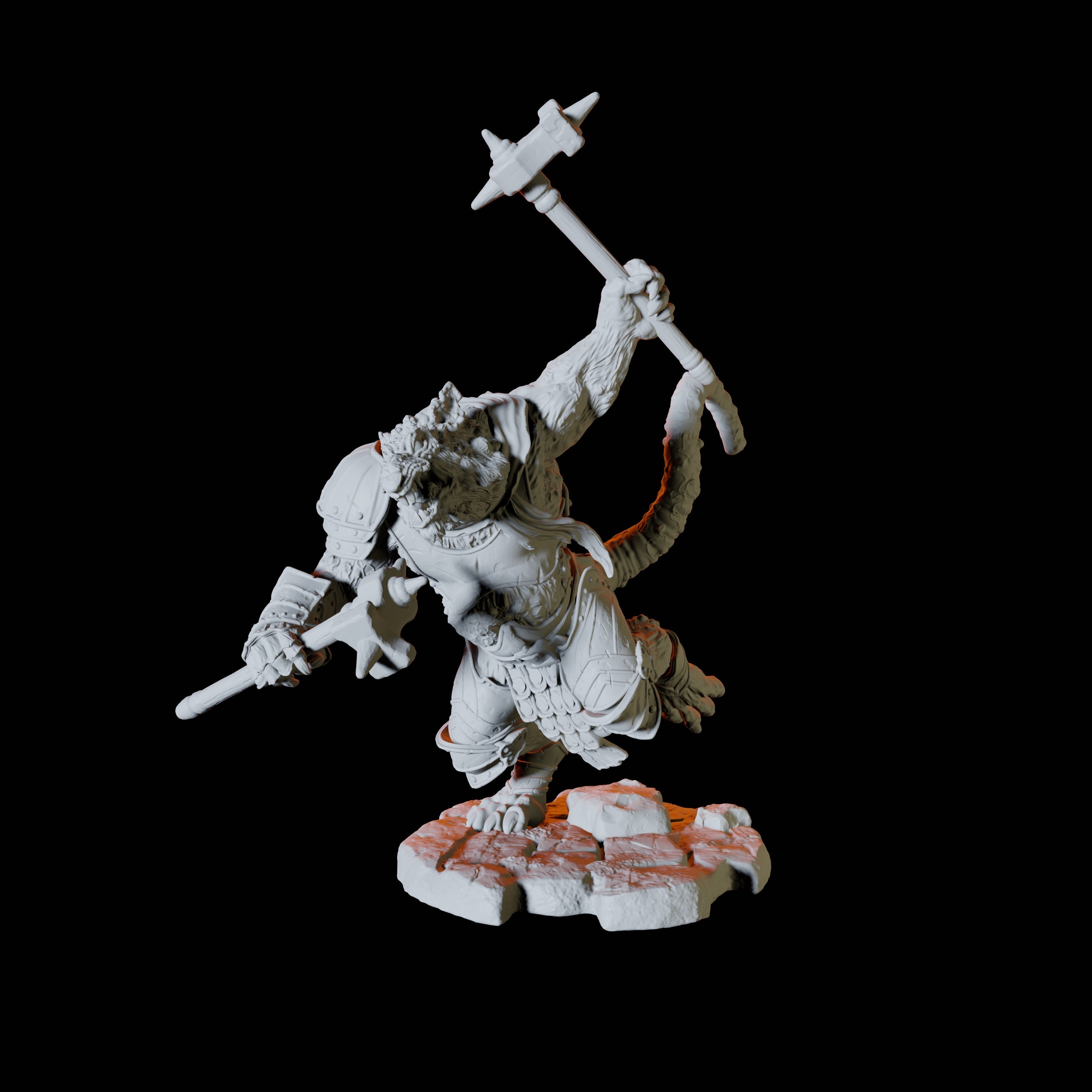 Ratfolk Soldier D Miniature for Dungeons and Dragons, Pathfinder or other TTRPGs