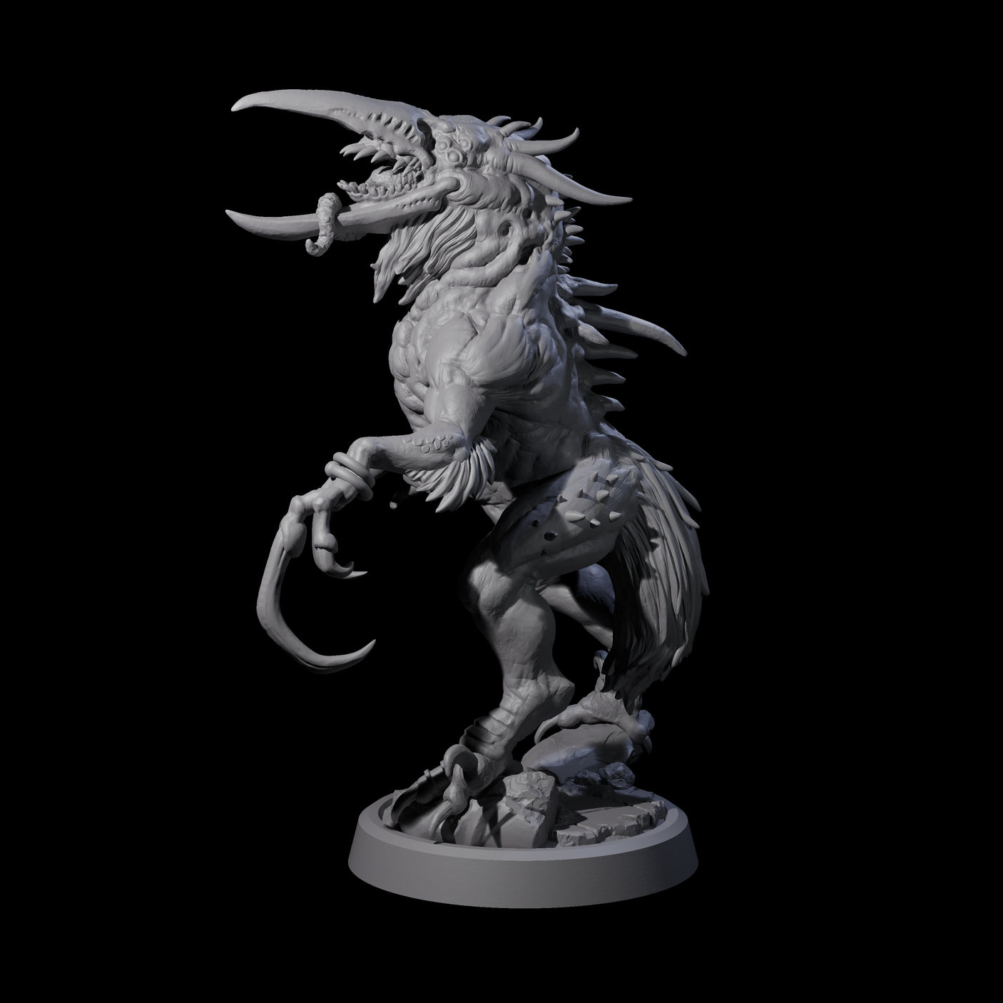 Ravaged Axe Beak Beast A Miniature for Dungeons and Dragons, Pathfinder or other TTRPGs