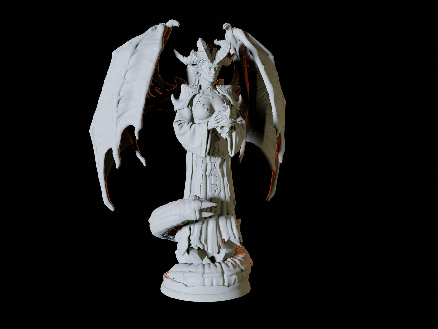 Raven Queen Miniature for Dungeons and Dragons, Pathfinder or other TTRPGs