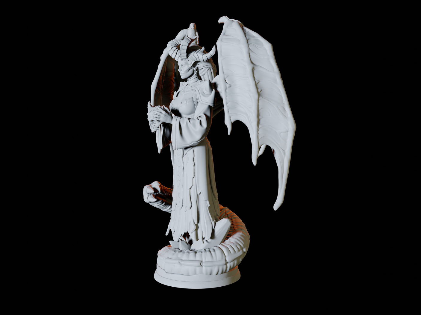 Raven Queen Miniature for Dungeons and Dragons, Pathfinder or other TTRPGs