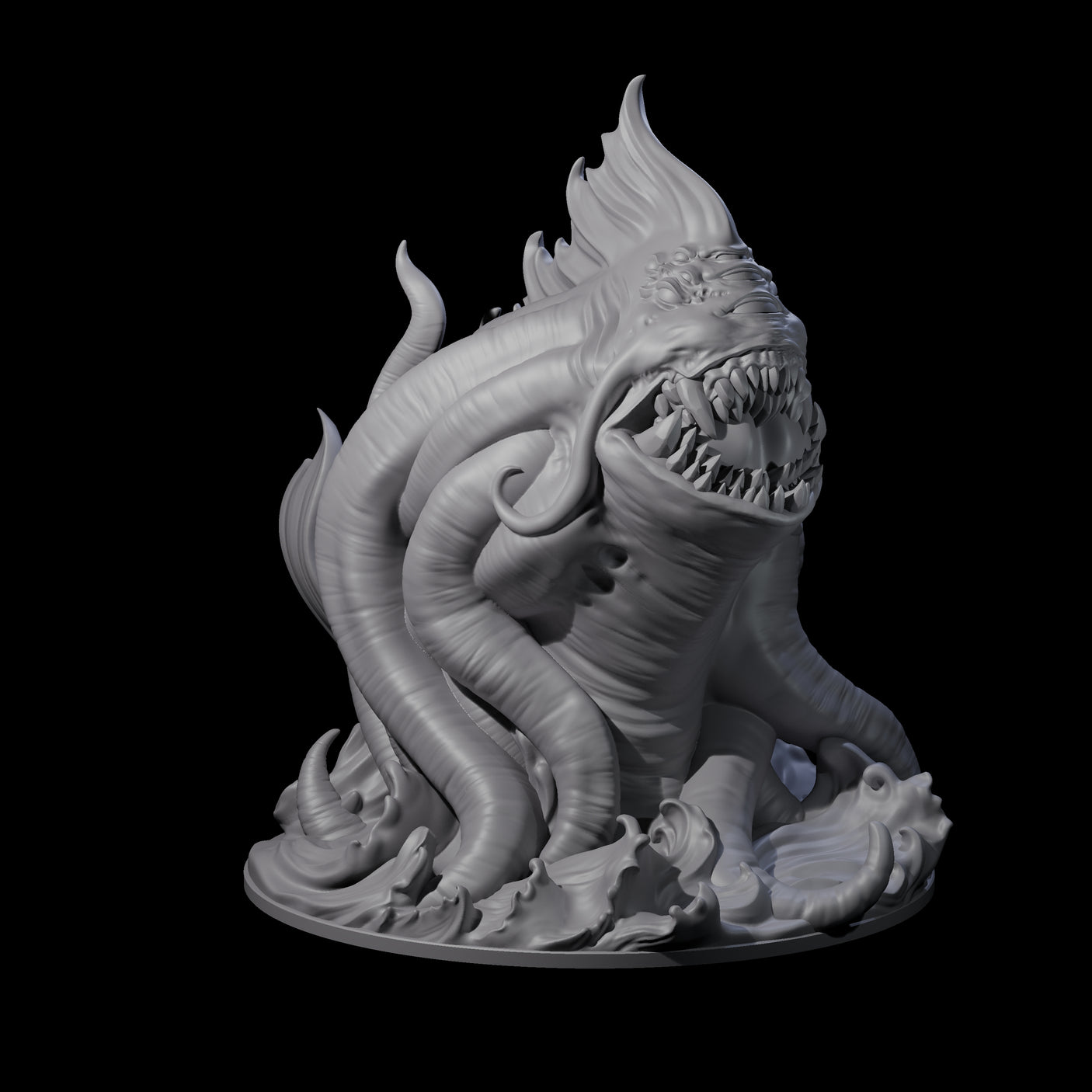 Ravenous Aboleth Overlord Miniature for Dungeons and Dragons, Pathfinder or other TTRPGs