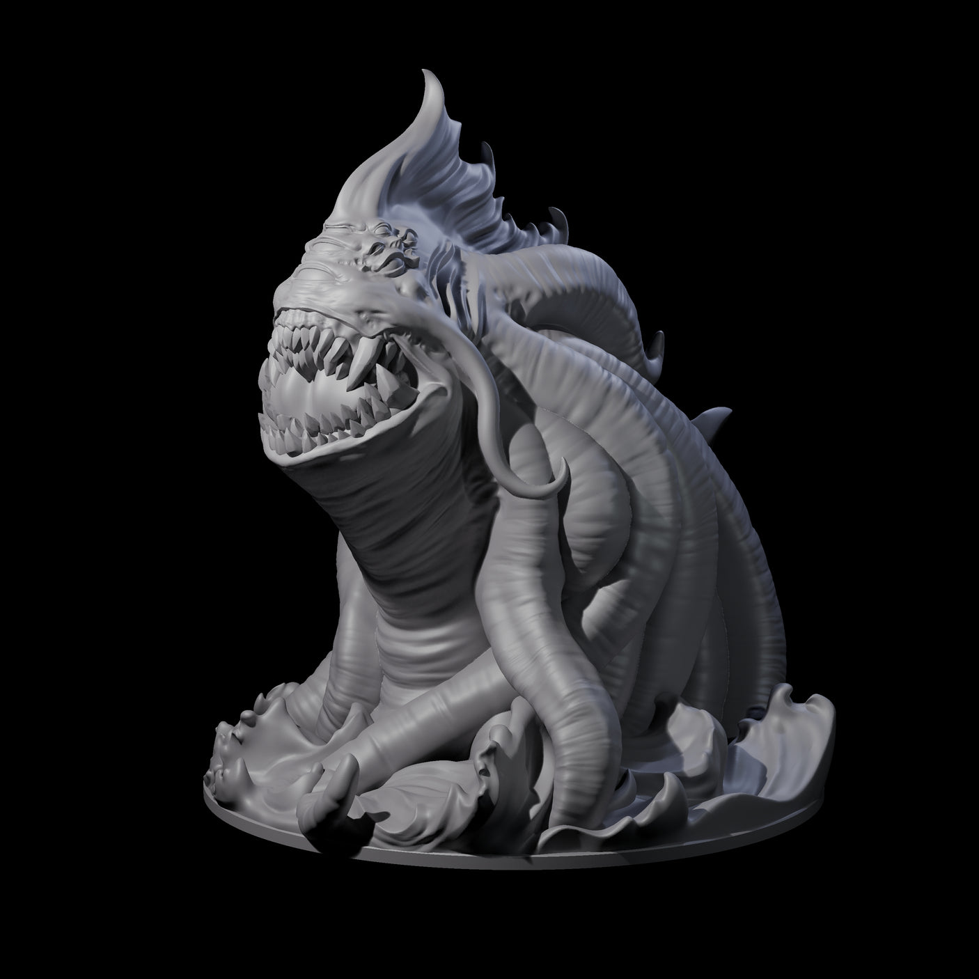 Ravenous Aboleth Overlord Miniature for Dungeons and Dragons, Pathfinder or other TTRPGs