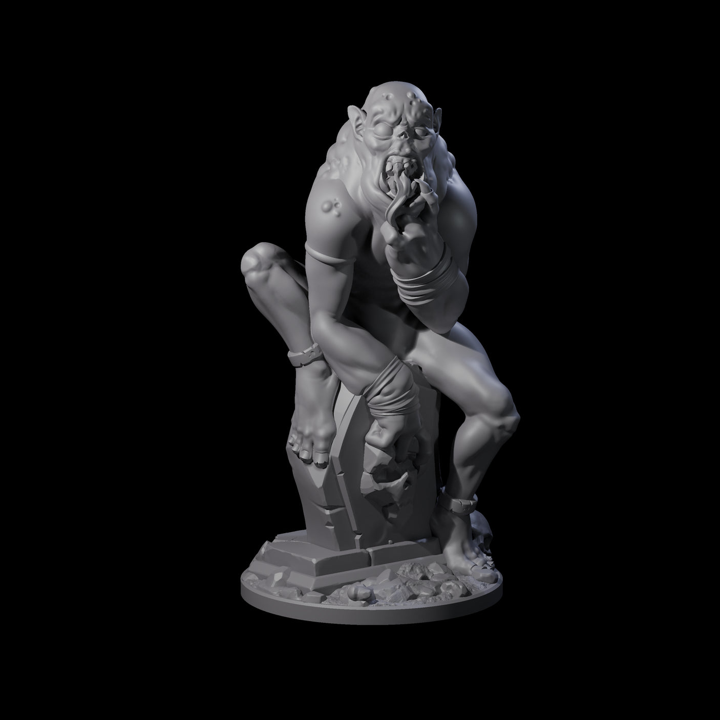 Ravenous Ghoul Necrophage Miniature for Dungeons and Dragons, Pathfinder or other TTRPGs