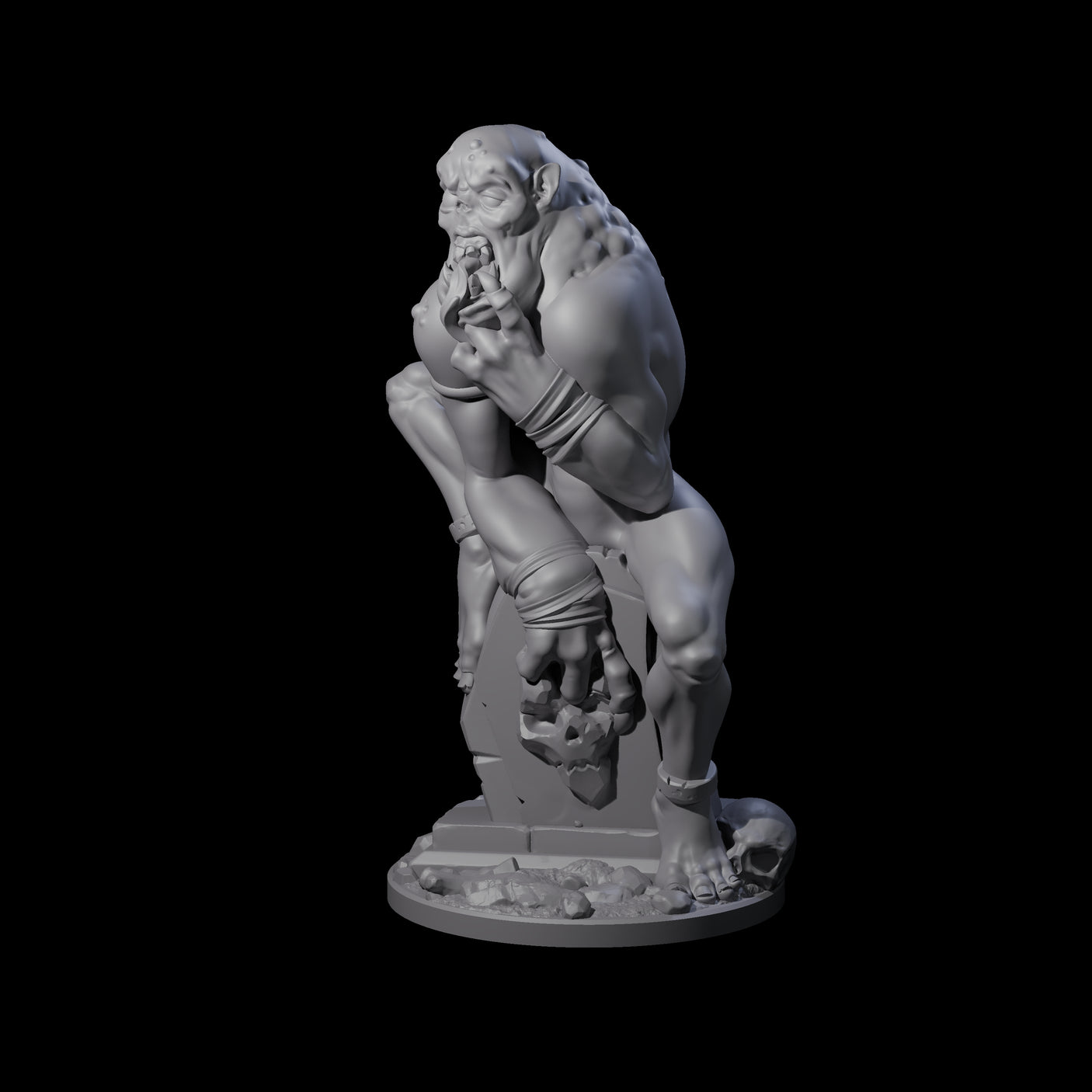 Ravenous Ghoul Necrophage Miniature for Dungeons and Dragons, Pathfinder or other TTRPGs