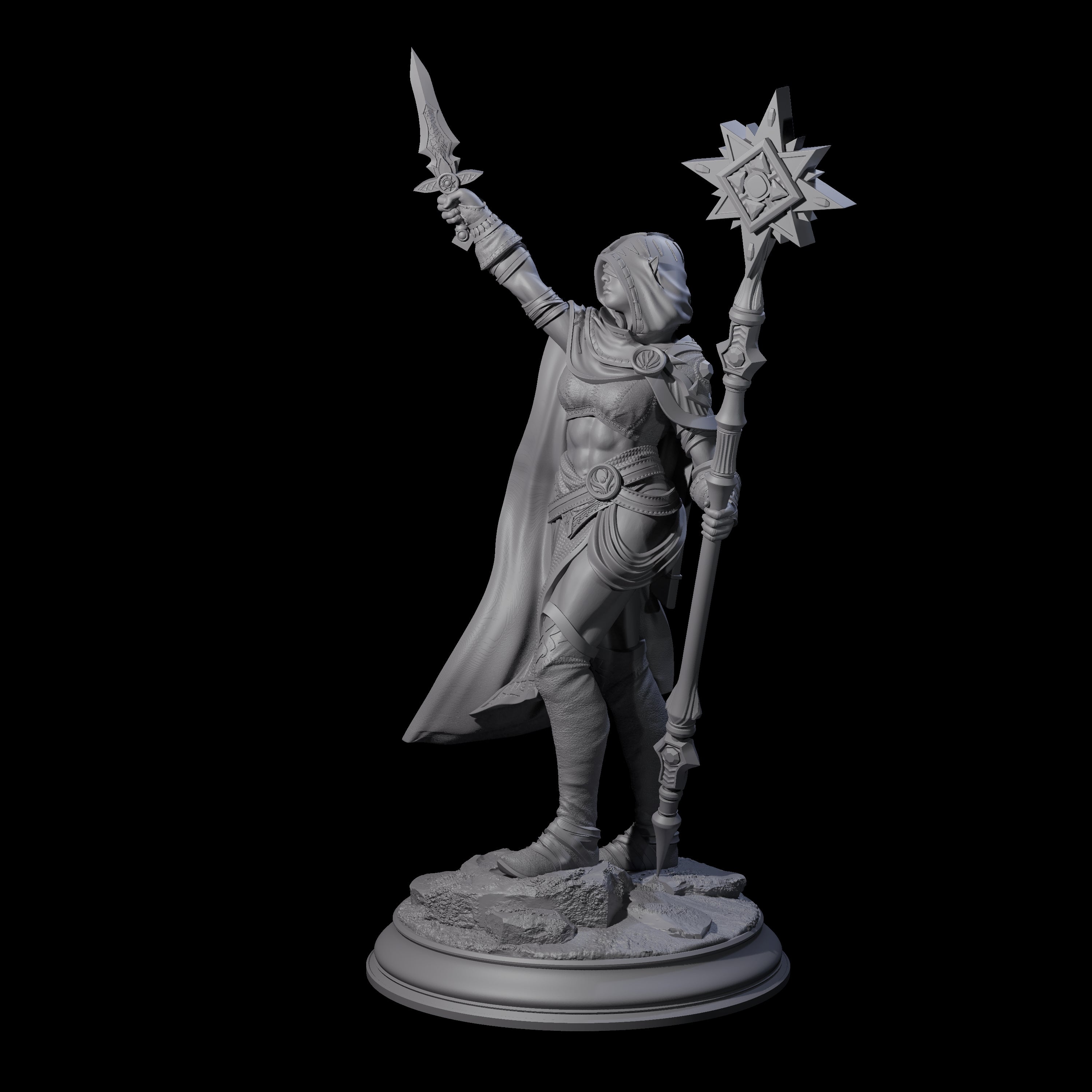 Ready To Sacrifice Elf Cleric Miniature for Dungeons and Dragons, Pathfinder or other TTRPGs