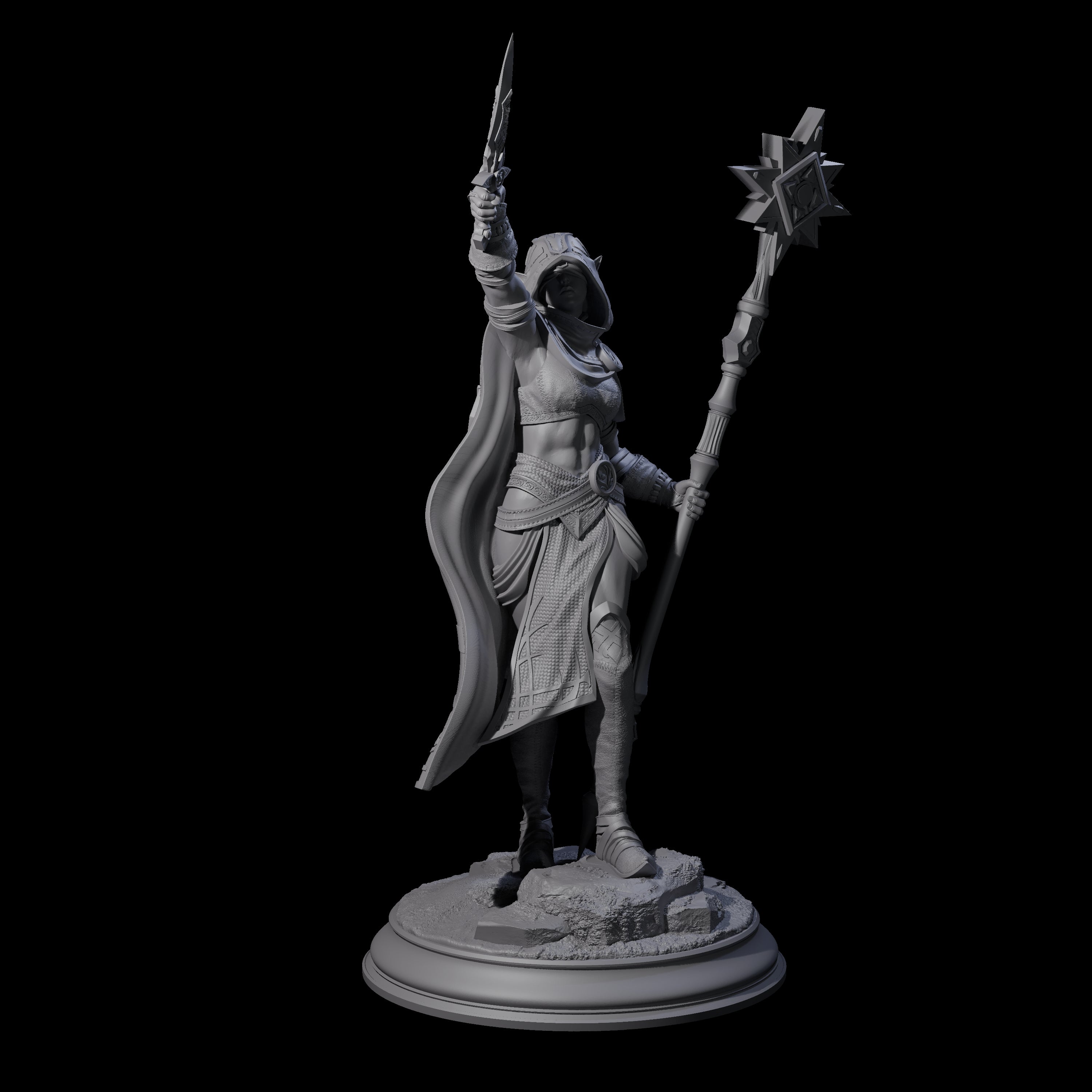 Ready To Sacrifice Elf Cleric Miniature for Dungeons and Dragons, Pathfinder or other TTRPGs