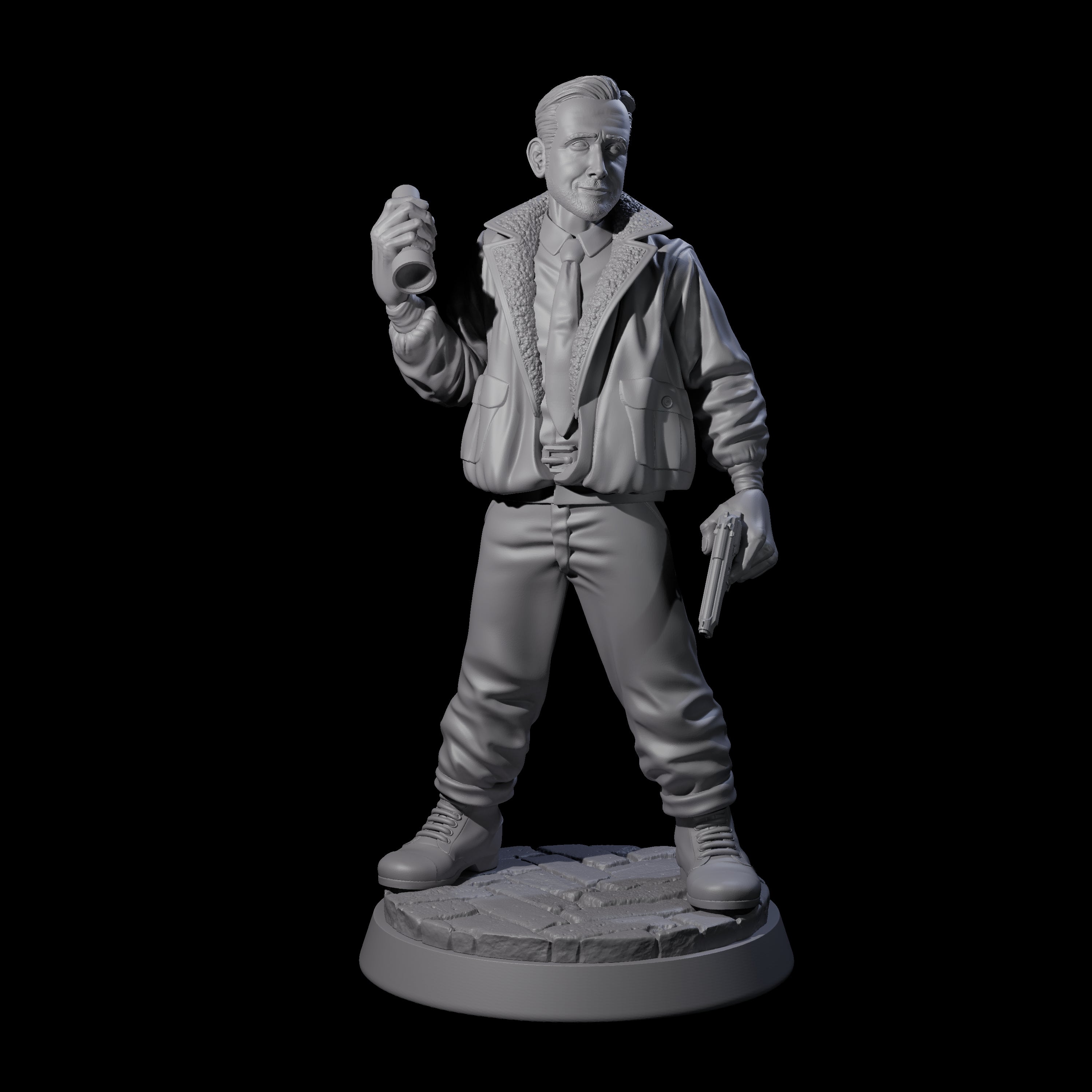 Ready for anything Pilot Miniature for Dungeons and Dragons, Pathfinder or other TTRPGs