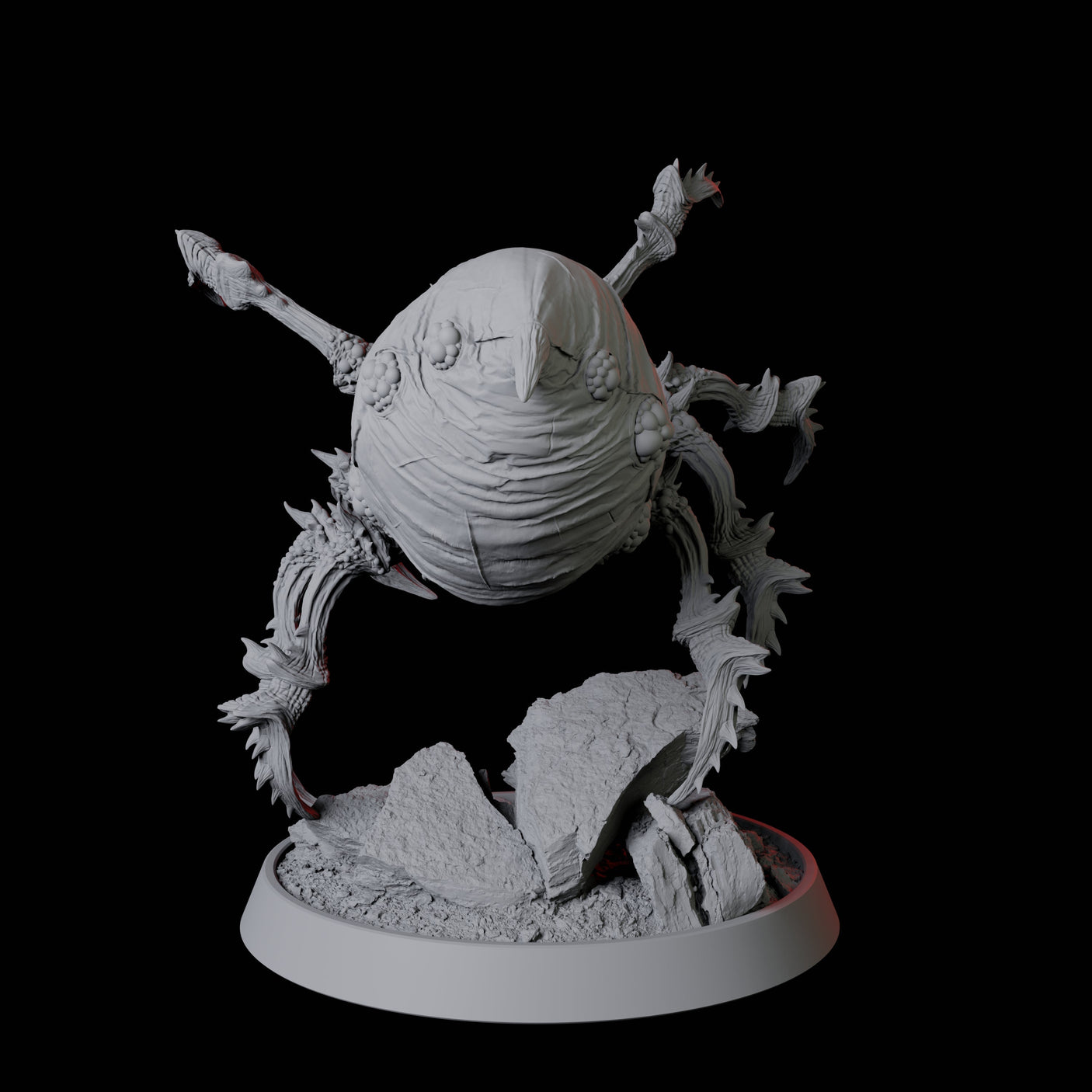 Rearing Giant Spider with Goblin Mount Miniature for Dungeons and Dragons, Pathfinder or other TTRPGs
