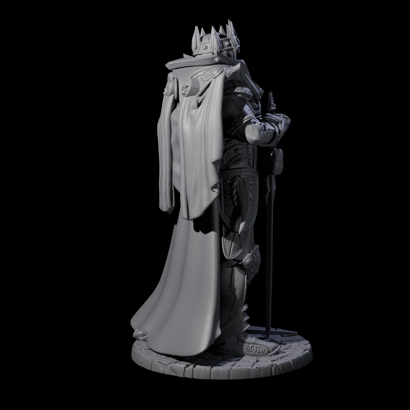 Regal Armoured King Miniature for Dungeons and Dragons, Pathfinder or other TTRPGs