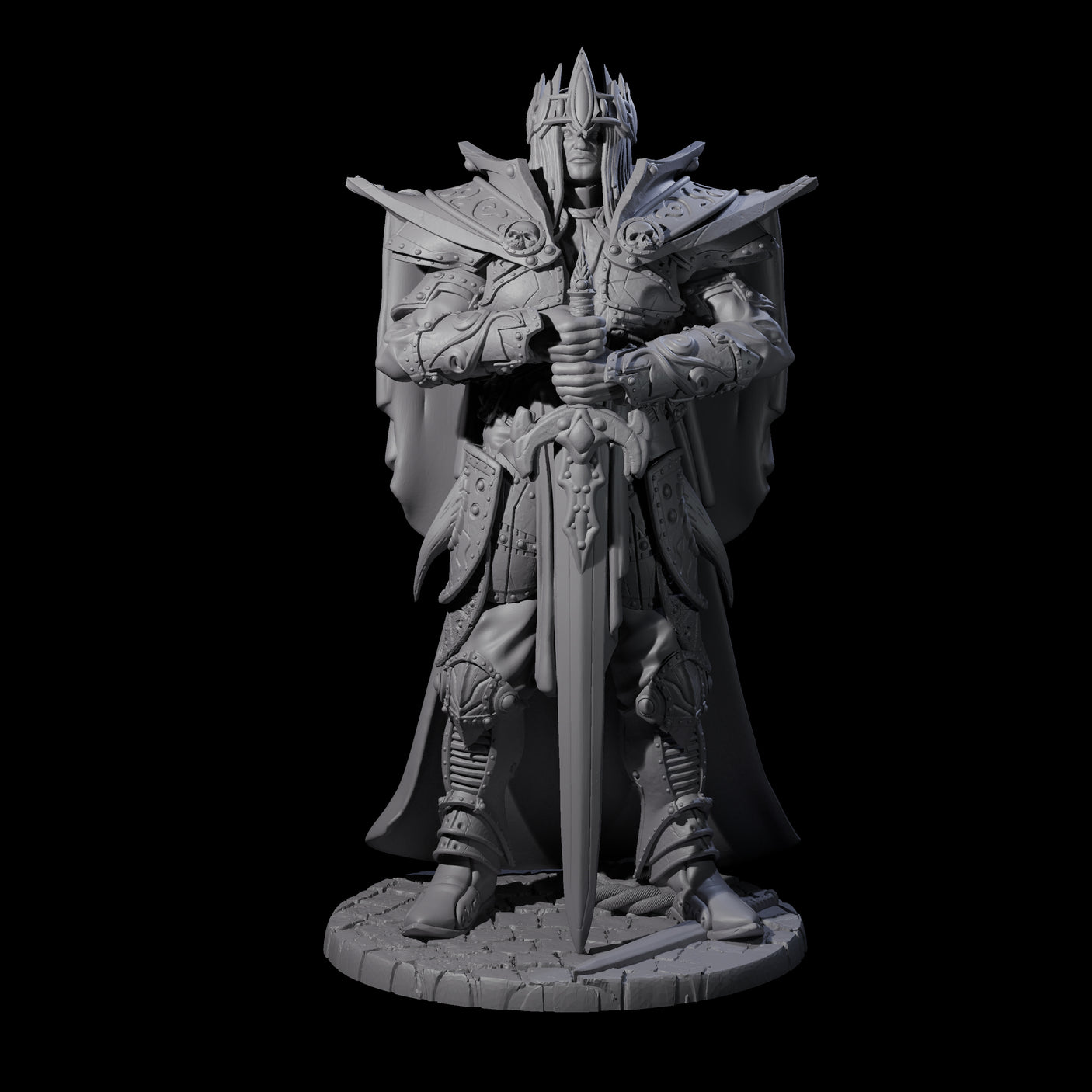 Regal Armoured King Miniature for Dungeons and Dragons, Pathfinder or other TTRPGs