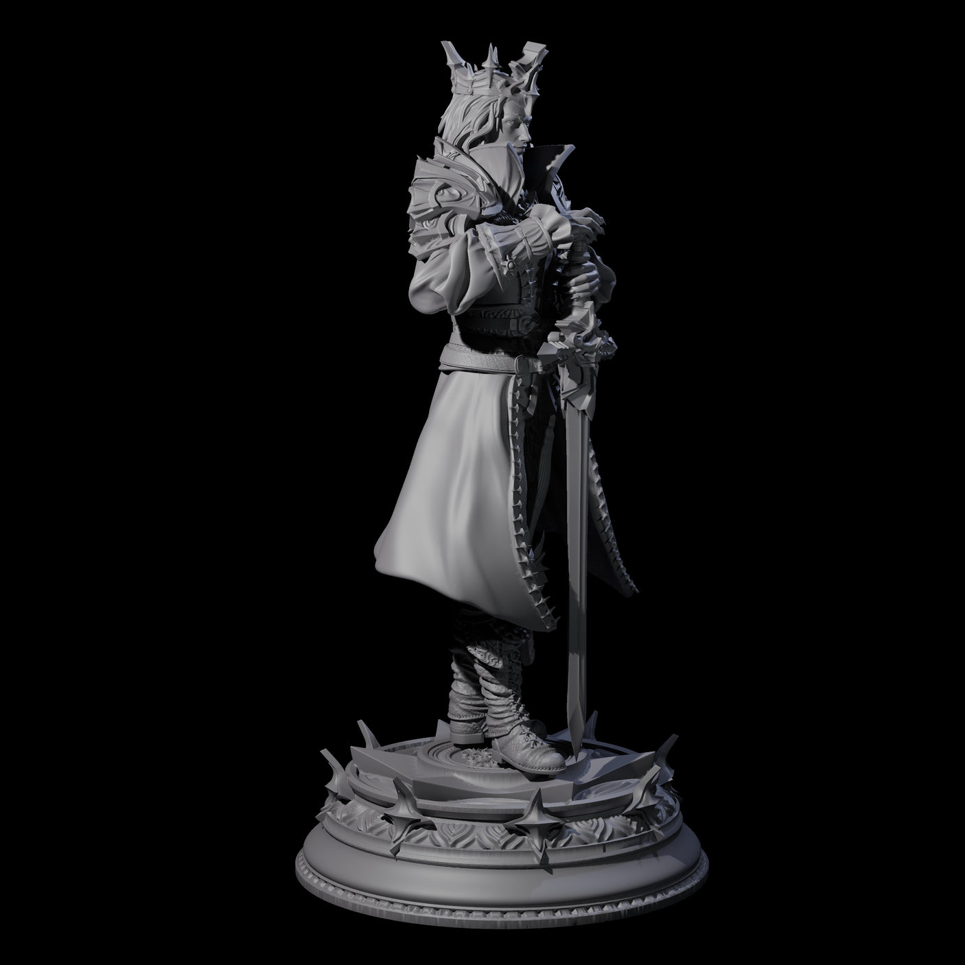 Regal King Miniature for Dungeons and Dragons, Pathfinder or other TTRPGs