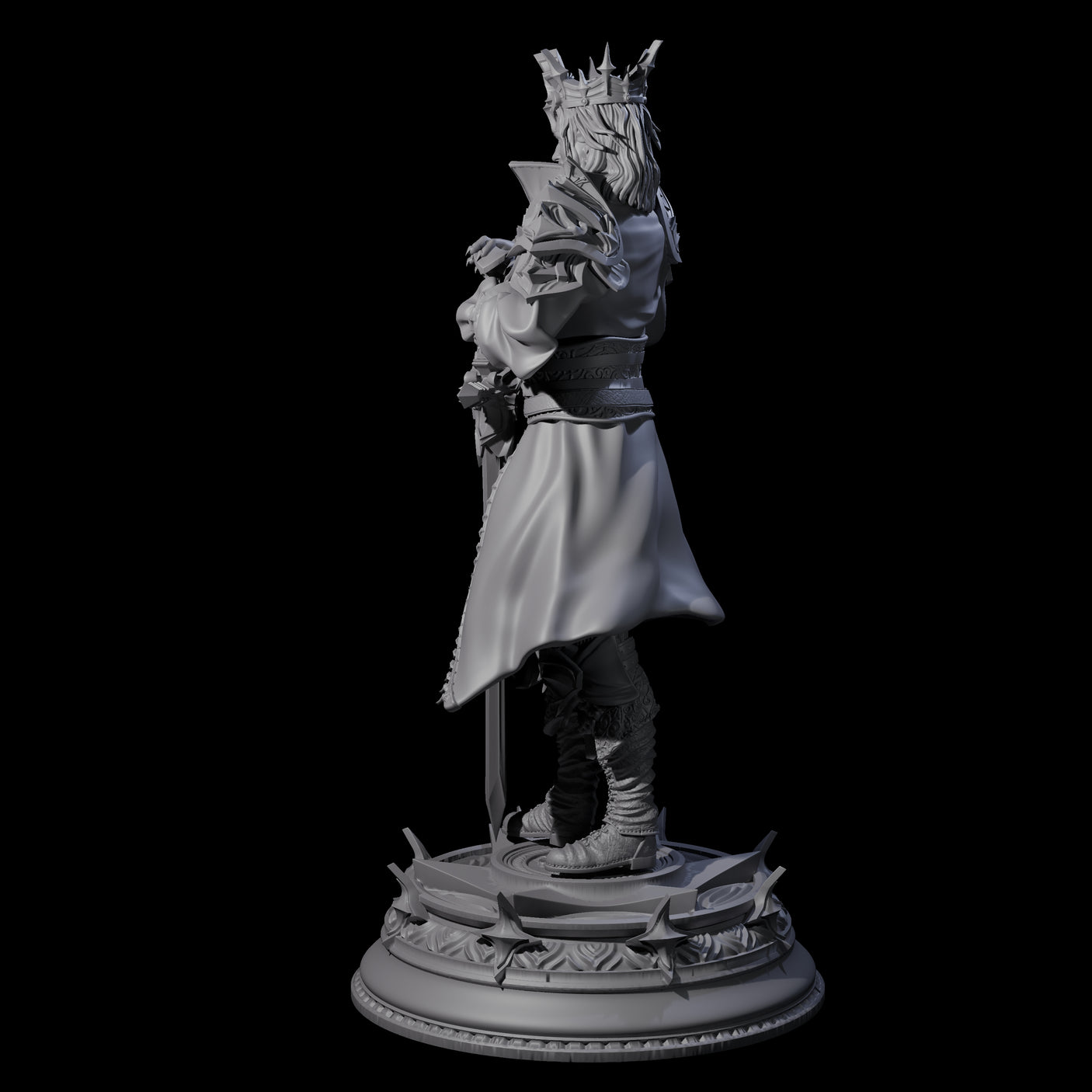 Regal King Miniature for Dungeons and Dragons, Pathfinder or other TTRPGs