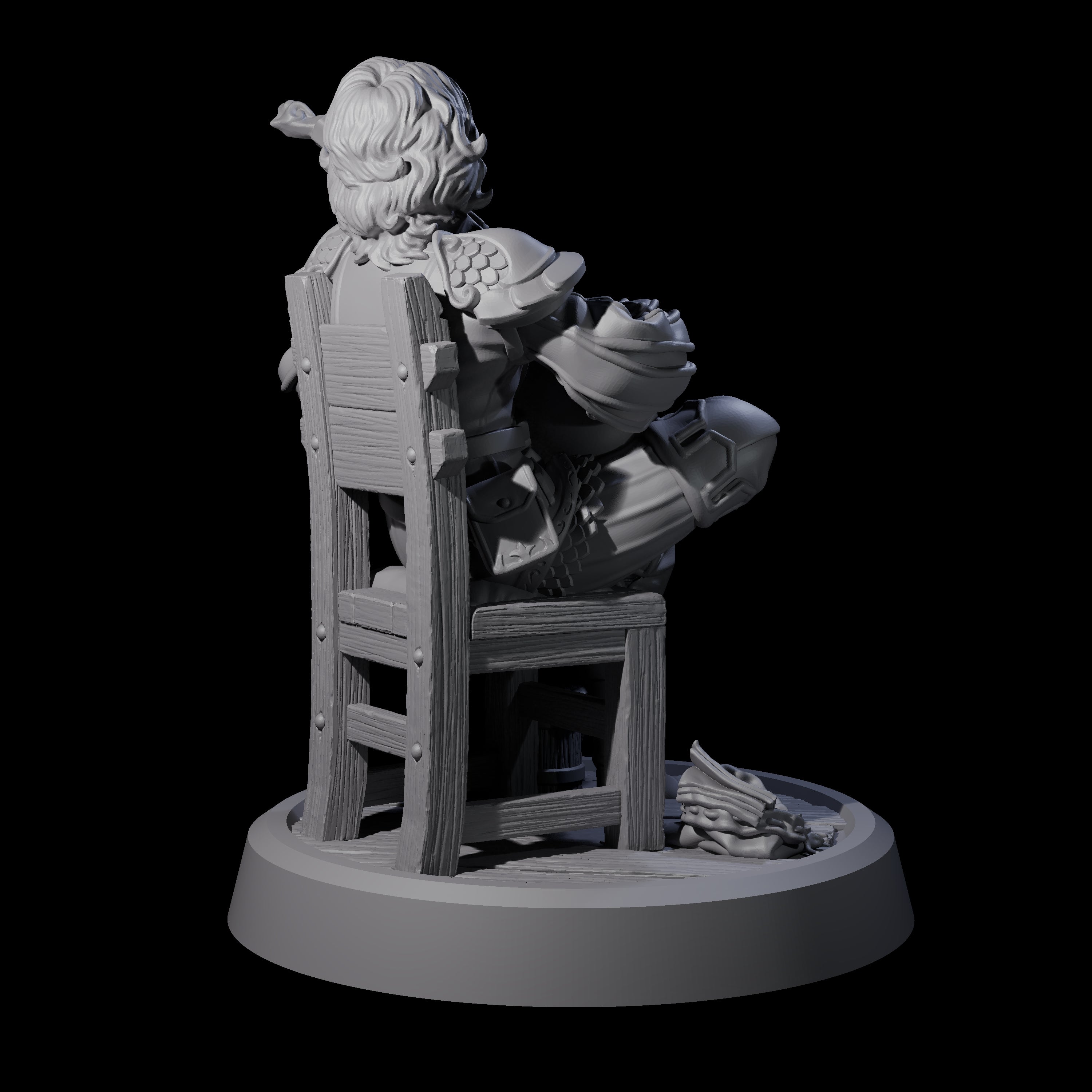 Relaxing Elf Bard Miniature for Dungeons and Dragons, Pathfinder or other TTRPGs