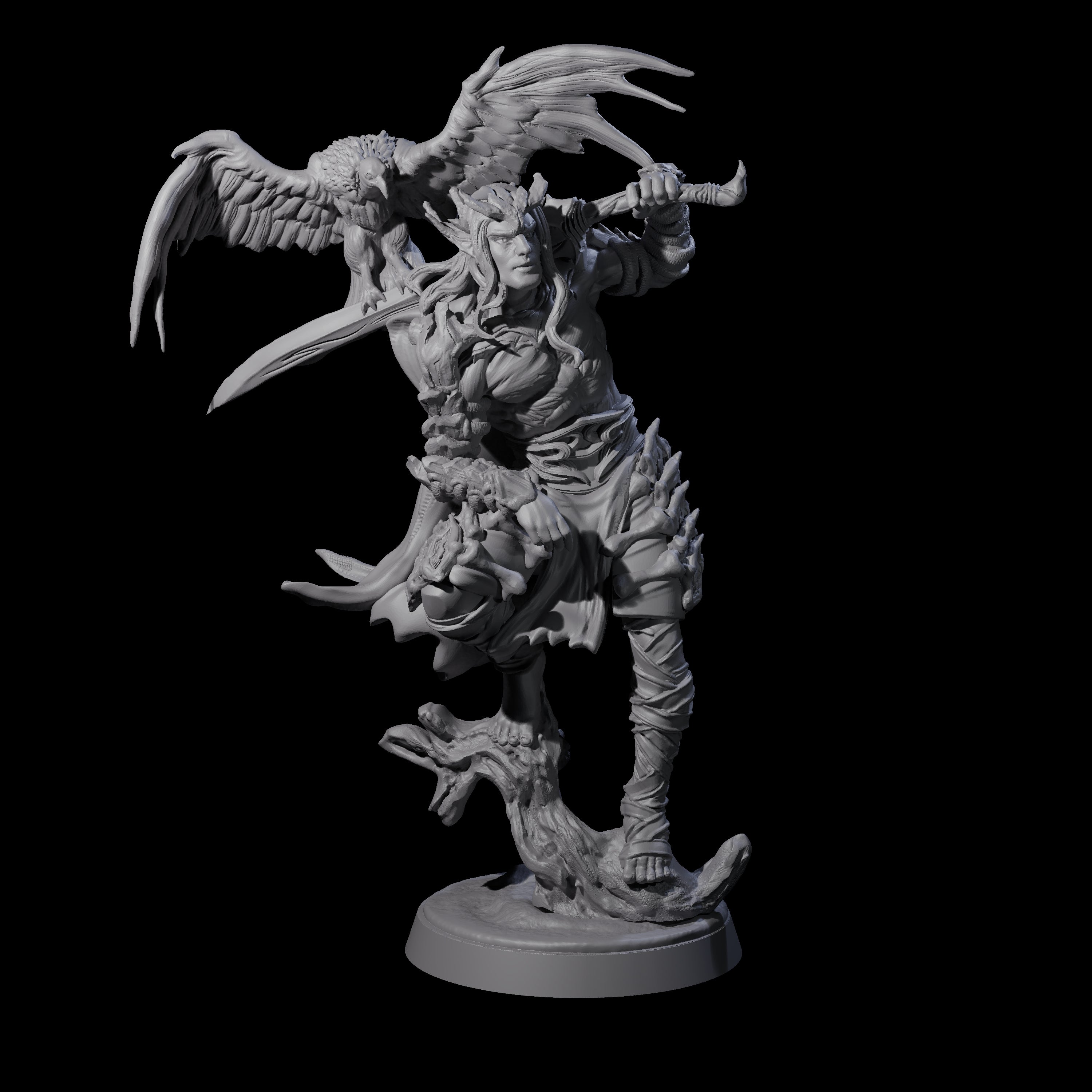 Relaxing Nature Knight Miniature for Dungeons and Dragons, Pathfinder or other TTRPGs